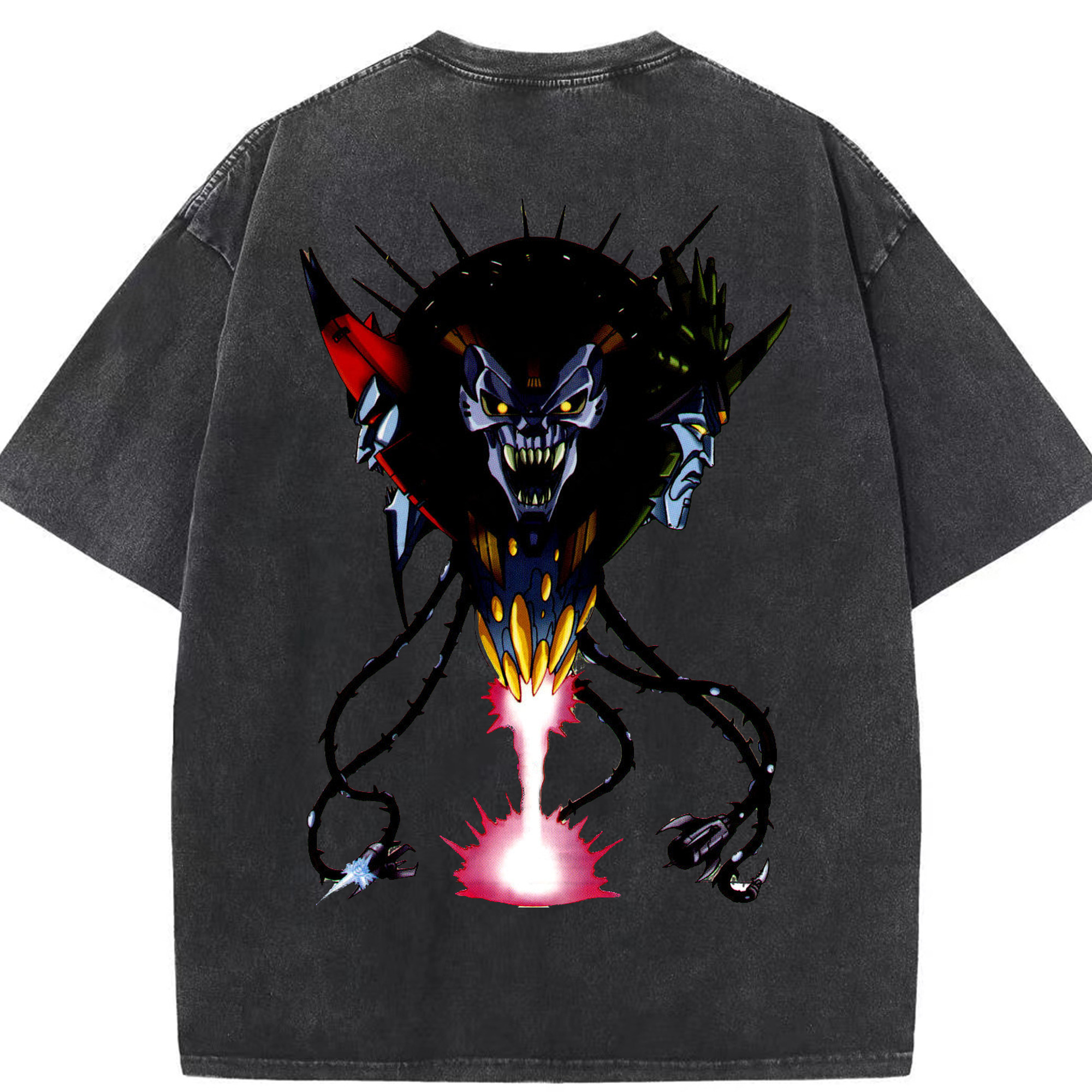 （画像用）  綿100% ヴィンテージ風 半袖Tシャツ（背面プリント）