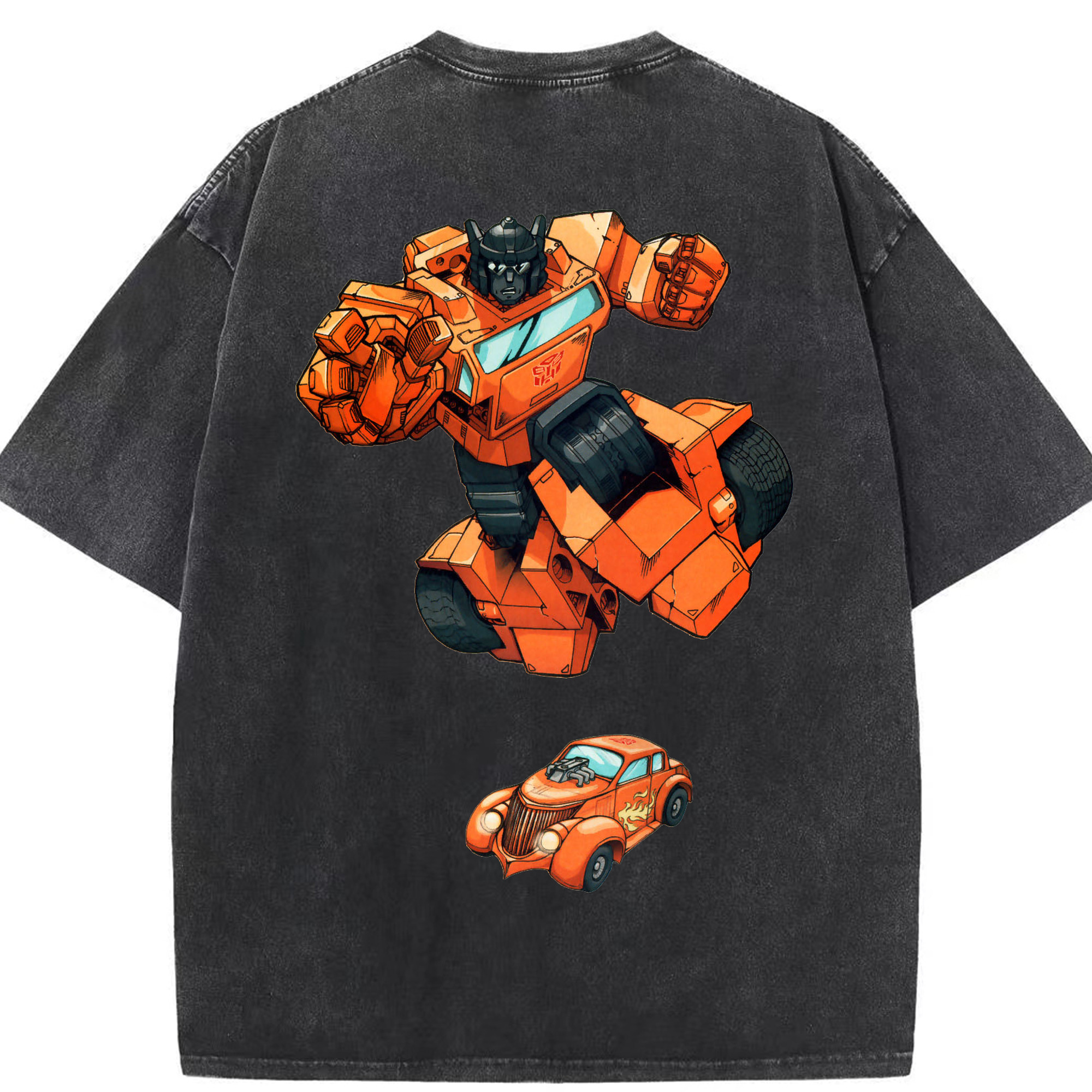 （画像用）  綿100% ヴィンテージ風 半袖Tシャツ（背面プリント）