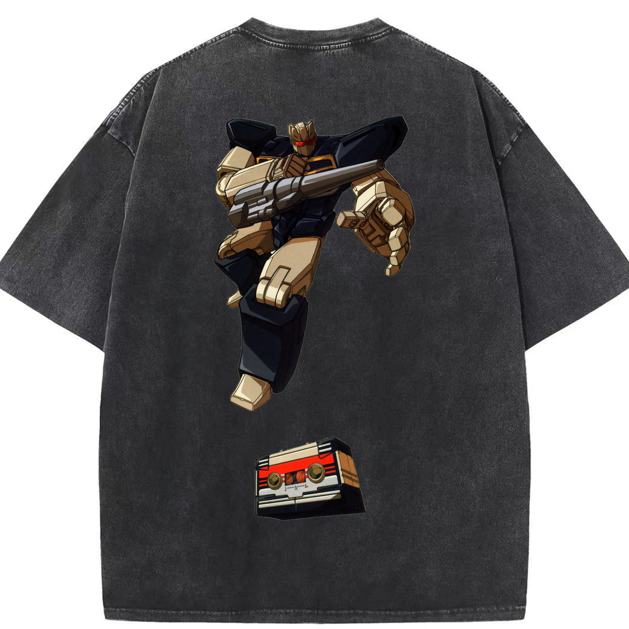 （画像用）  綿100% ヴィンテージ風 半袖Tシャツ（背面プリント）