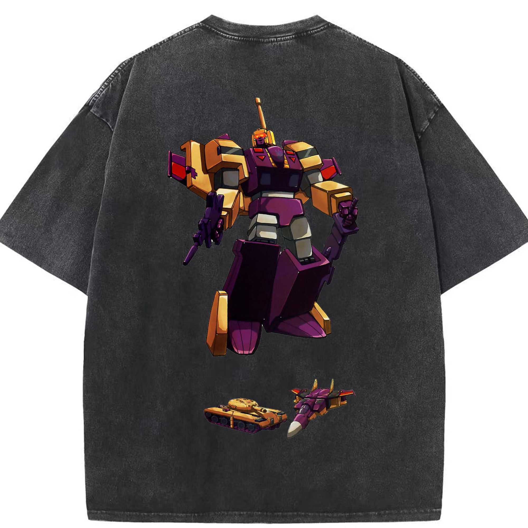 （画像用）  綿100% ヴィンテージ風 半袖Tシャツ（背面プリント）