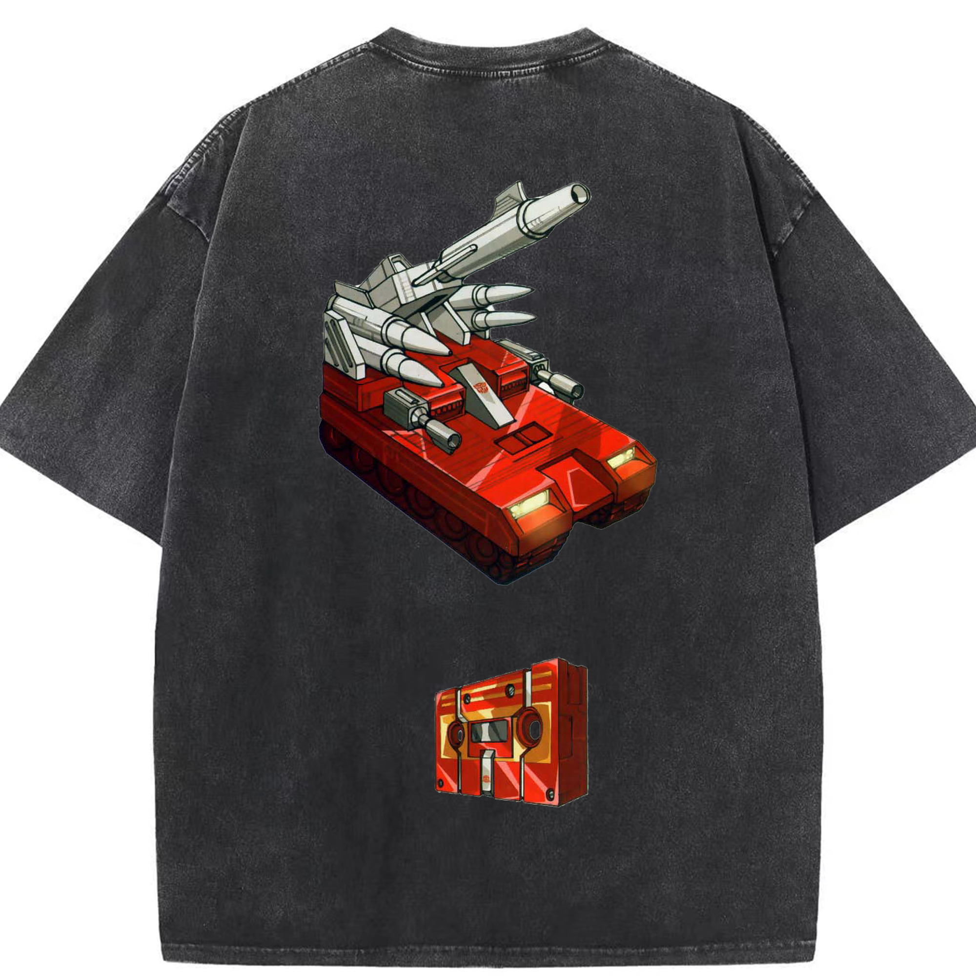（画像用）  綿100% ヴィンテージ風 半袖Tシャツ（背面プリント）