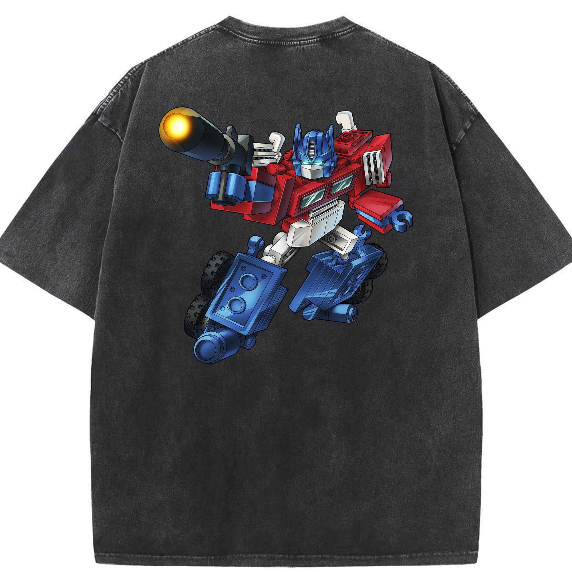 （画像用）  綿100% ヴィンテージ風 半袖Tシャツ（背面プリント）