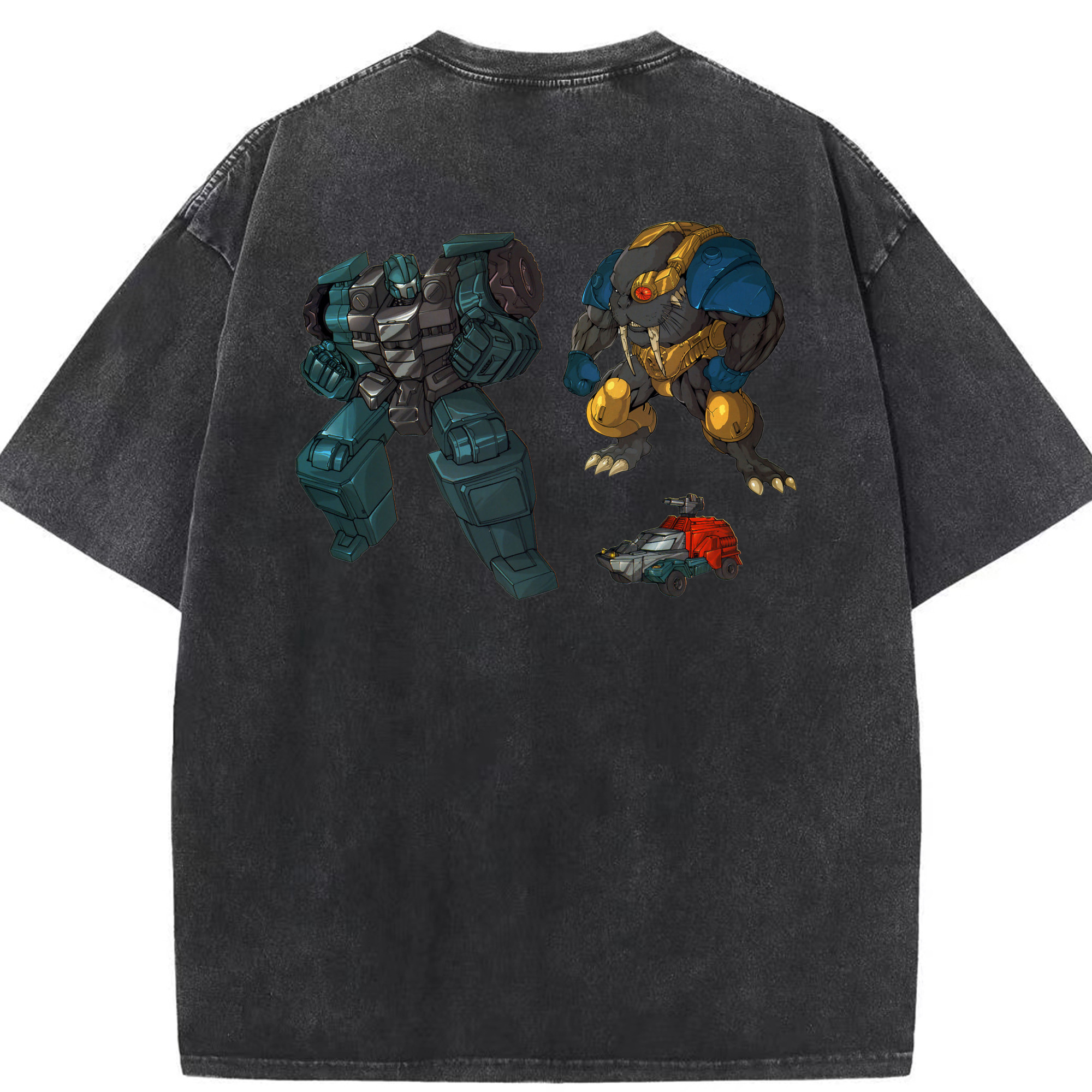 （画像用）  綿100% ヴィンテージ風 半袖Tシャツ（背面プリント）