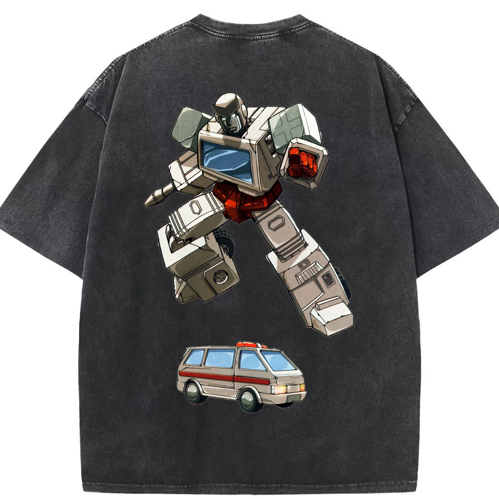 （画像用）  綿100% ヴィンテージ風 半袖Tシャツ（背面プリント）