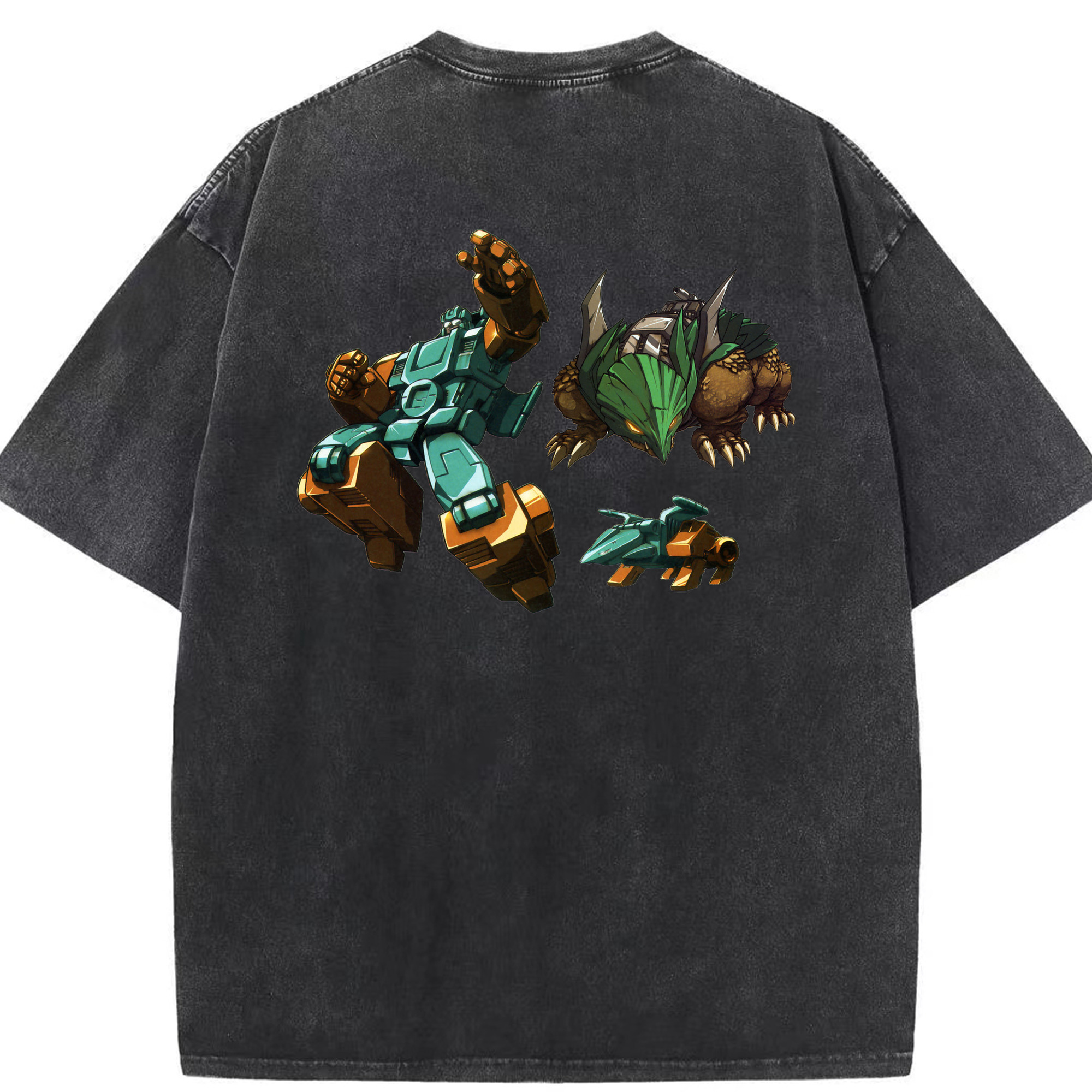 （画像用）  綿100% ヴィンテージ風 半袖Tシャツ（背面プリント）