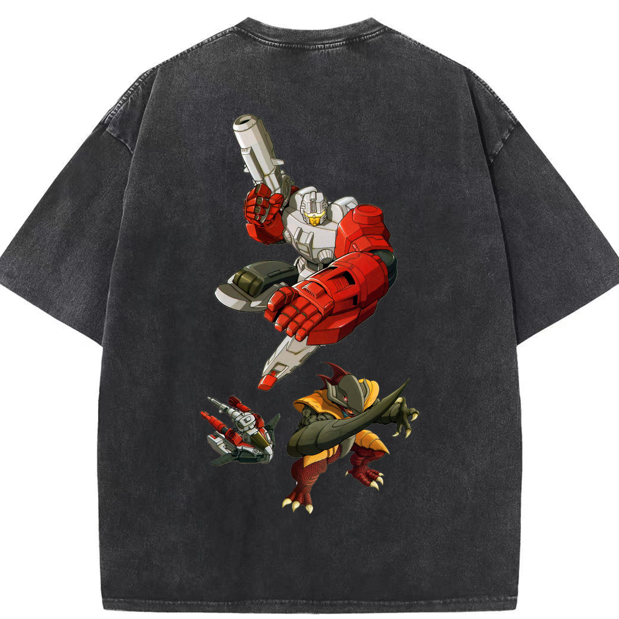 （画像用）  綿100% ヴィンテージ風 半袖Tシャツ（背面プリント）