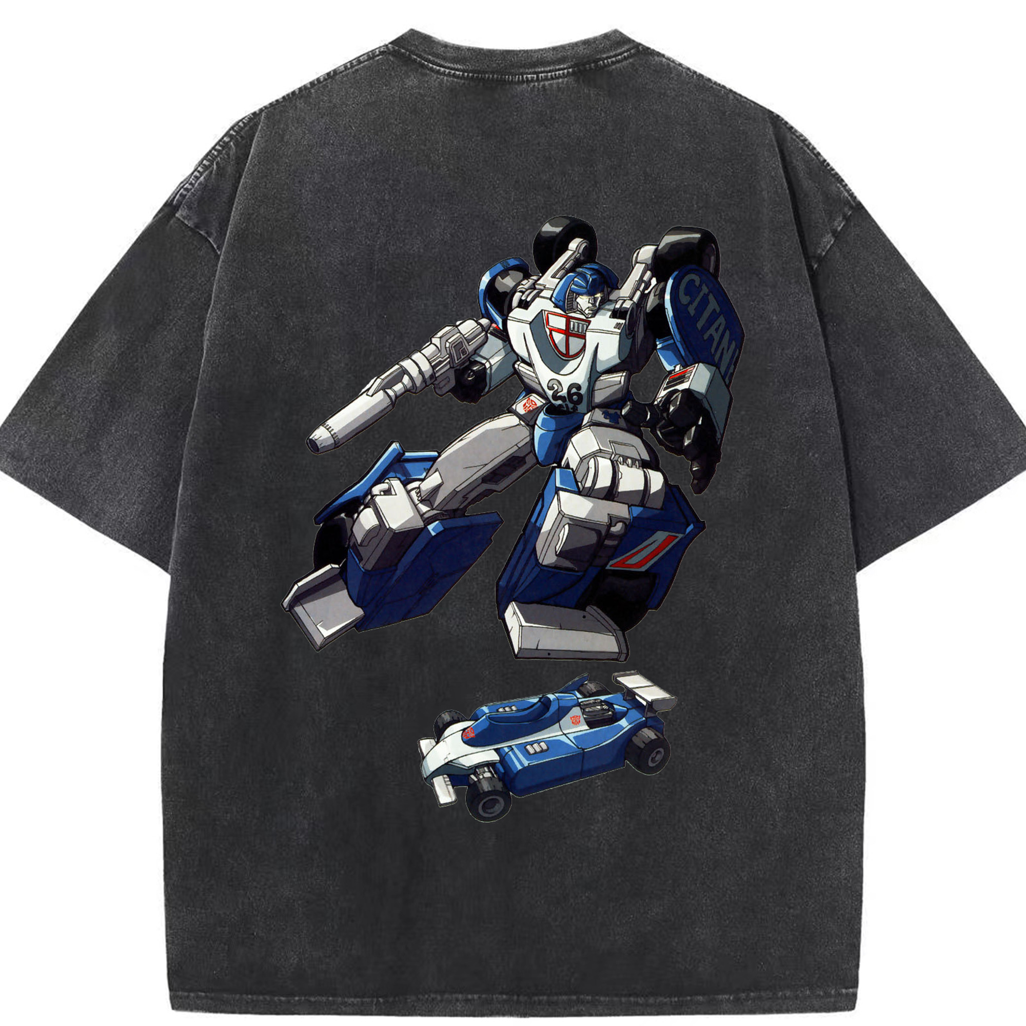 （画像用）  綿100% ヴィンテージ風 半袖Tシャツ（背面プリント）