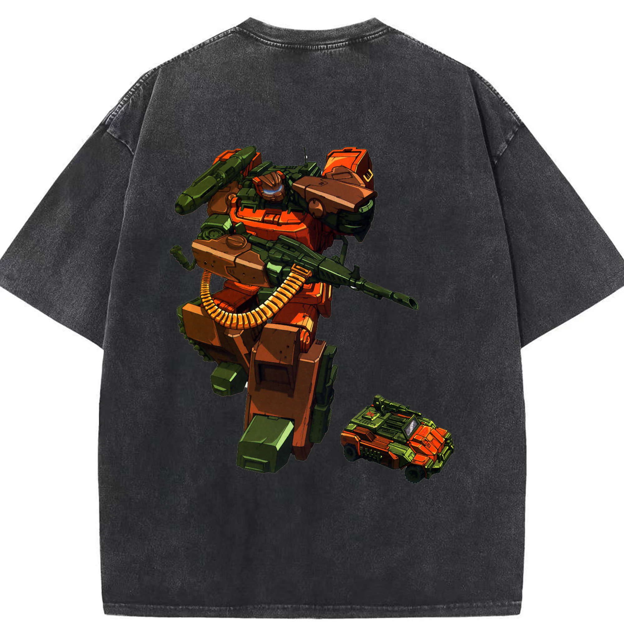（画像用）  綿100% ヴィンテージ風 半袖Tシャツ（背面プリント）