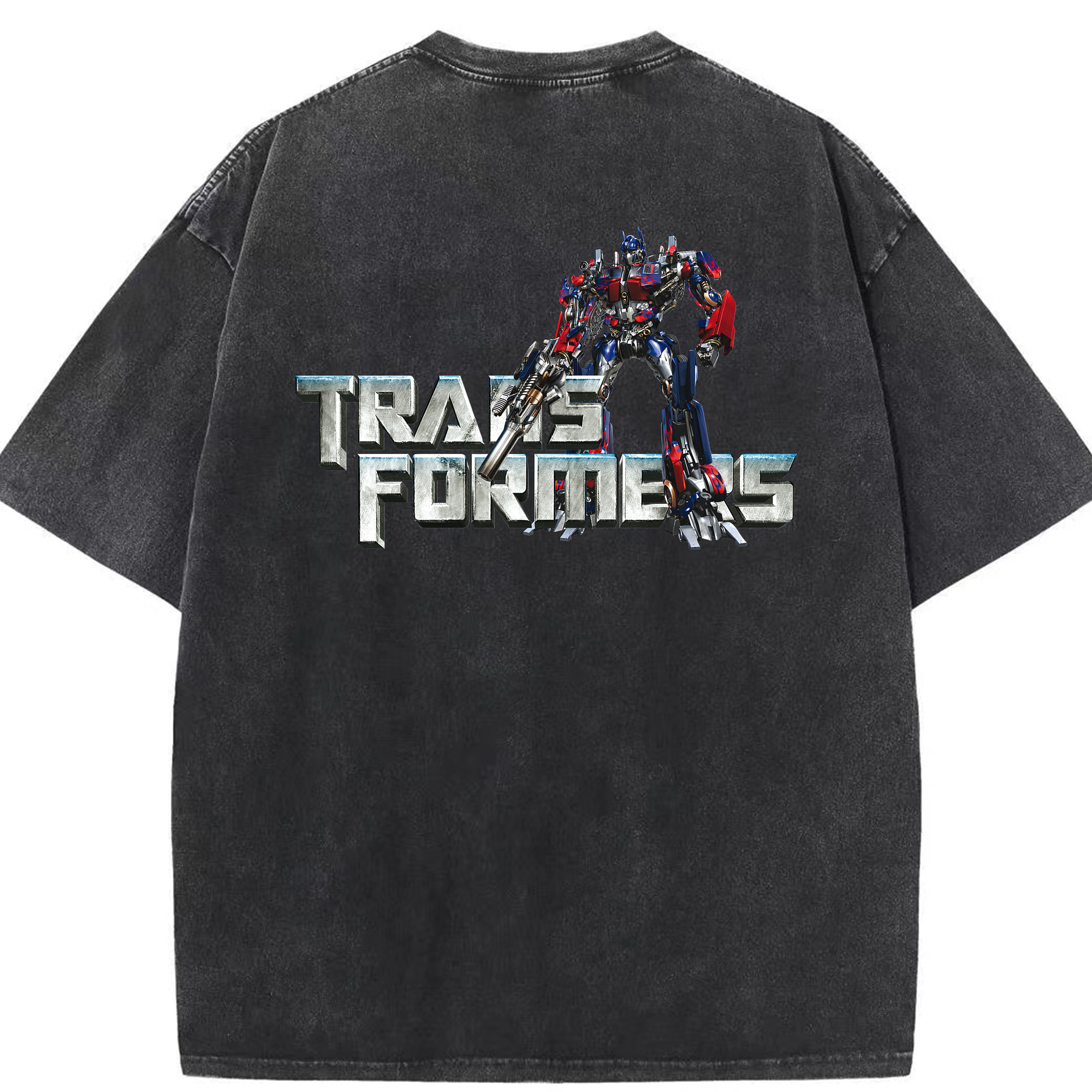 （画像用）  綿100% ヴィンテージ風 半袖Tシャツ（背面プリント）