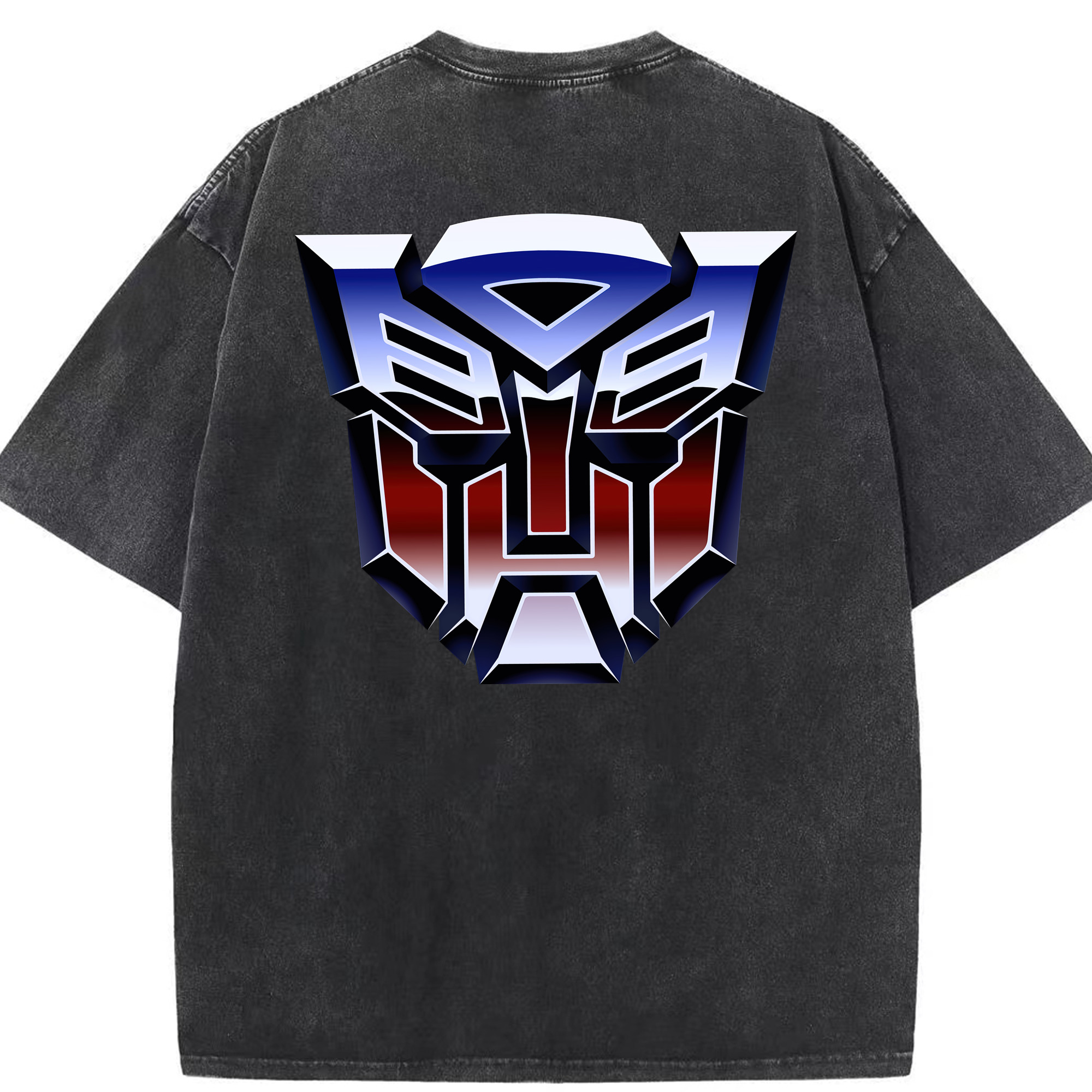 （画像用）  綿100% ヴィンテージ風 半袖Tシャツ（背面プリント）
