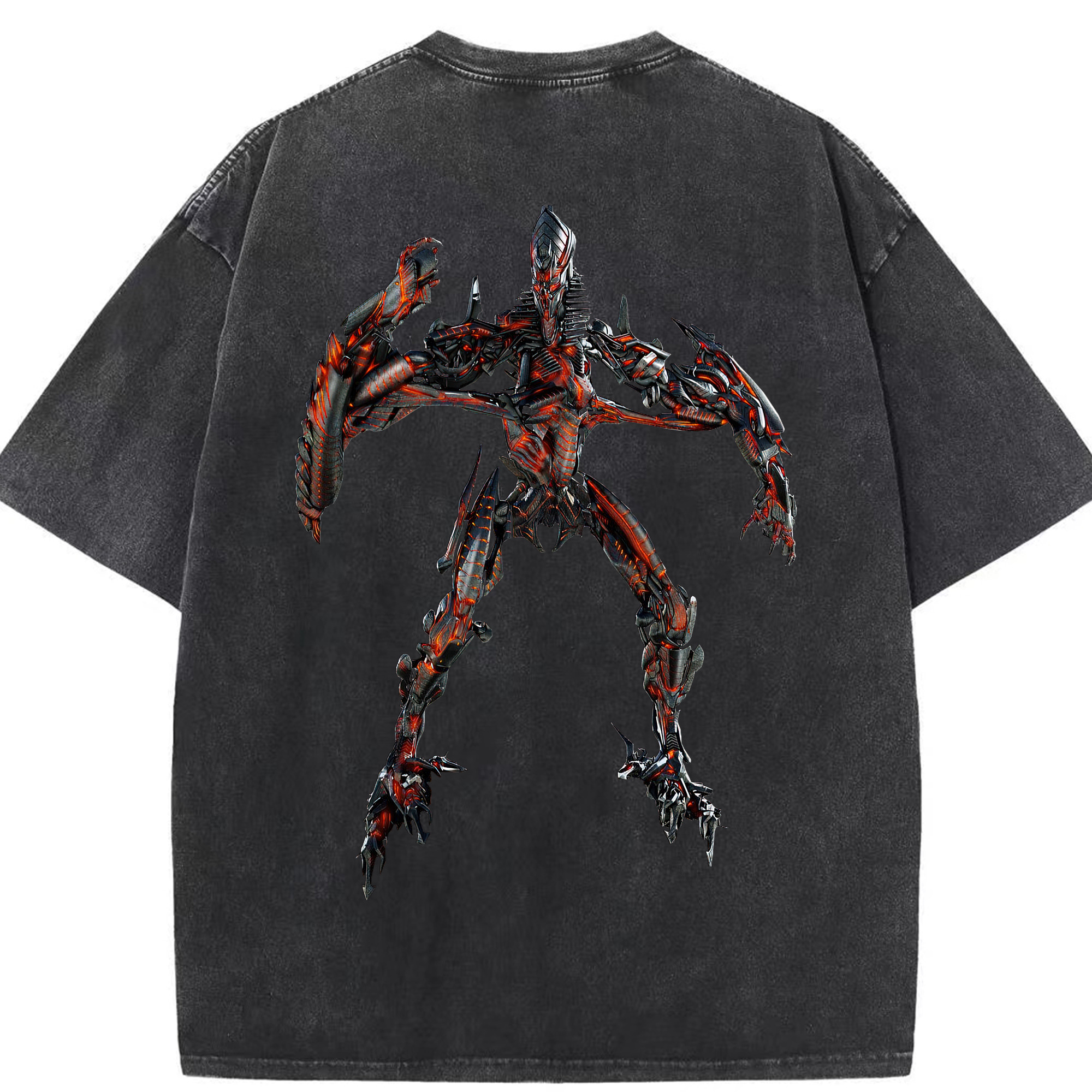 （画像用）  綿100% ヴィンテージ風 半袖Tシャツ（背面プリント）