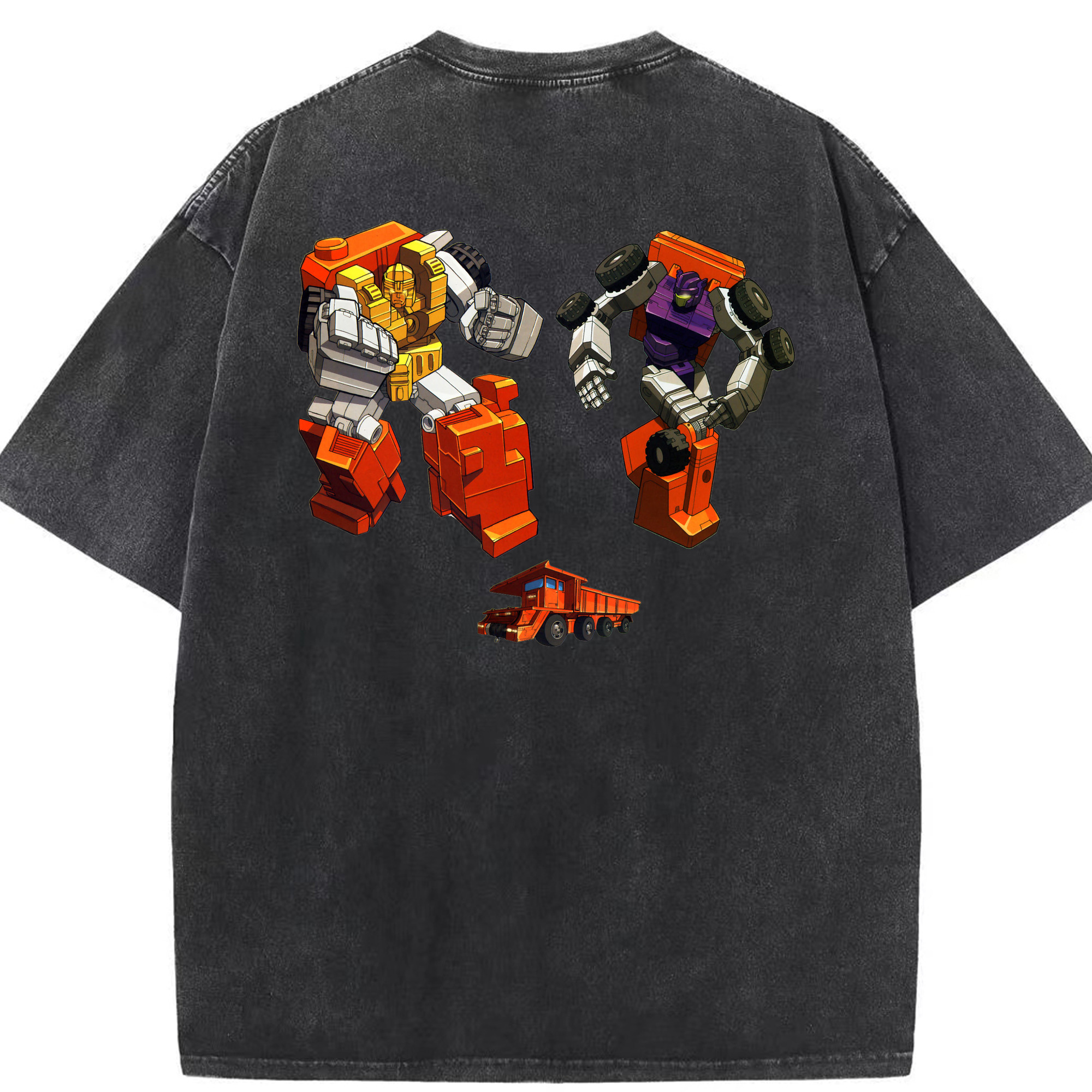 （画像用）  綿100% ヴィンテージ風 半袖Tシャツ（背面プリント）