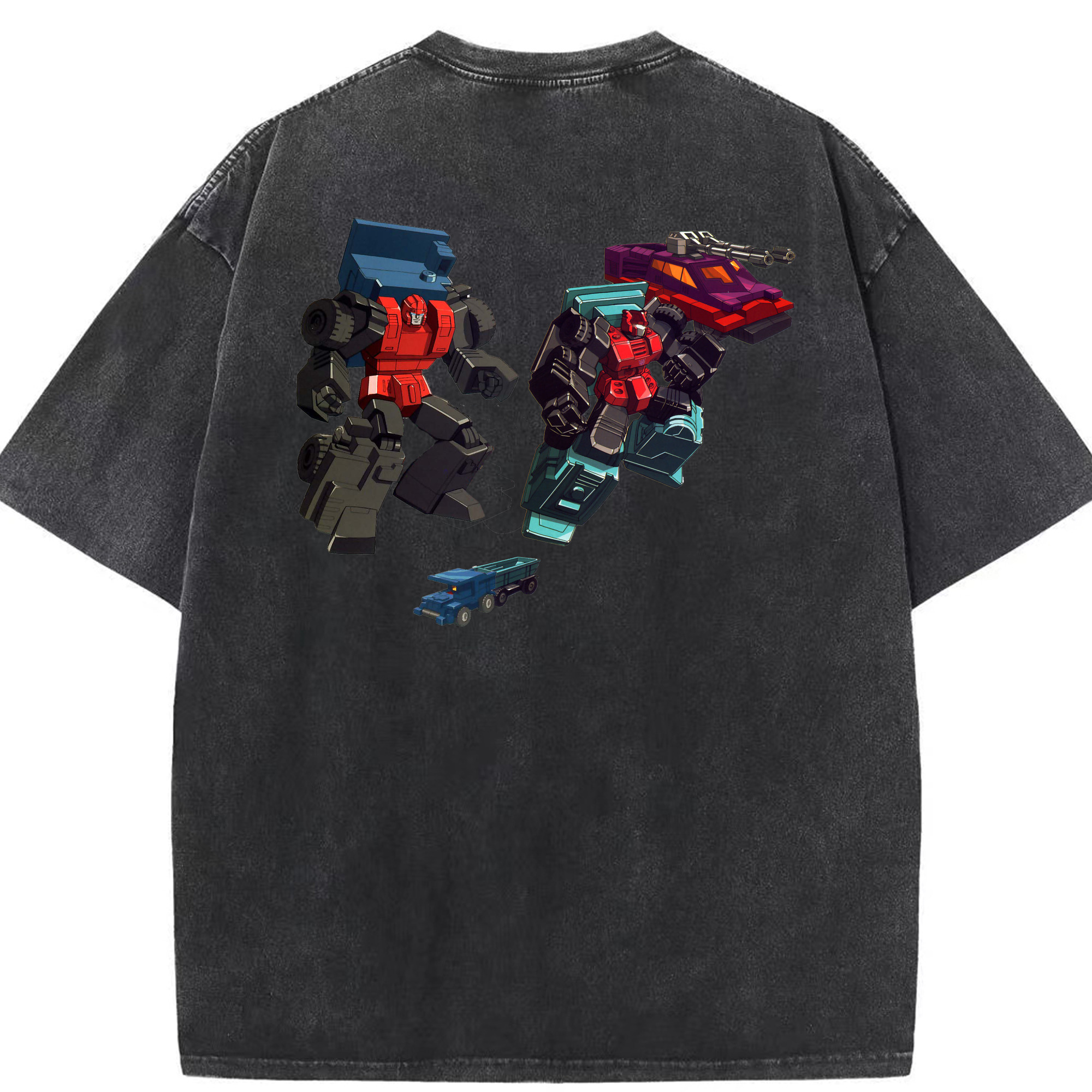 （画像用）  綿100% ヴィンテージ風 半袖Tシャツ（背面プリント）