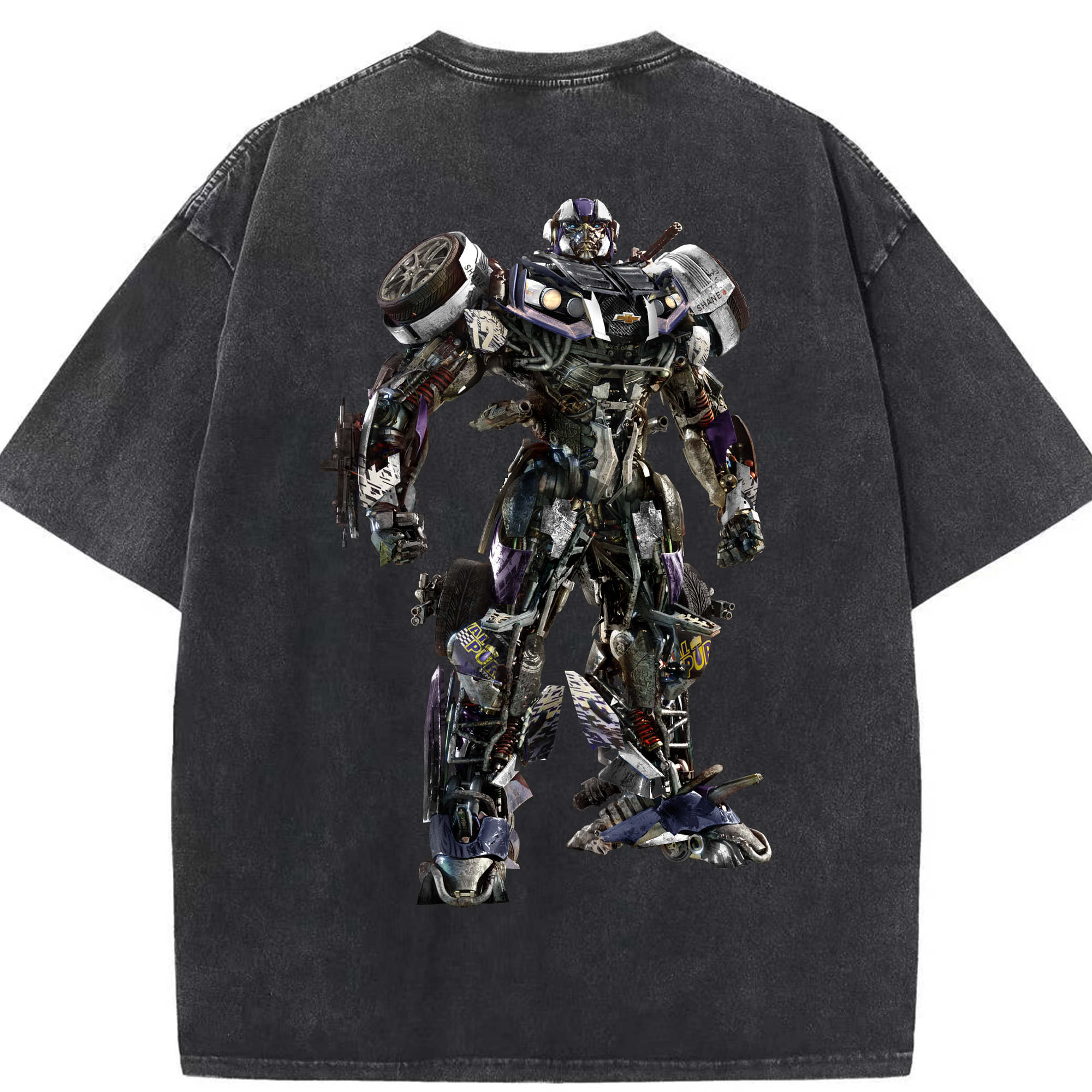 （画像用）  綿100% ヴィンテージ風 半袖Tシャツ（背面プリント）