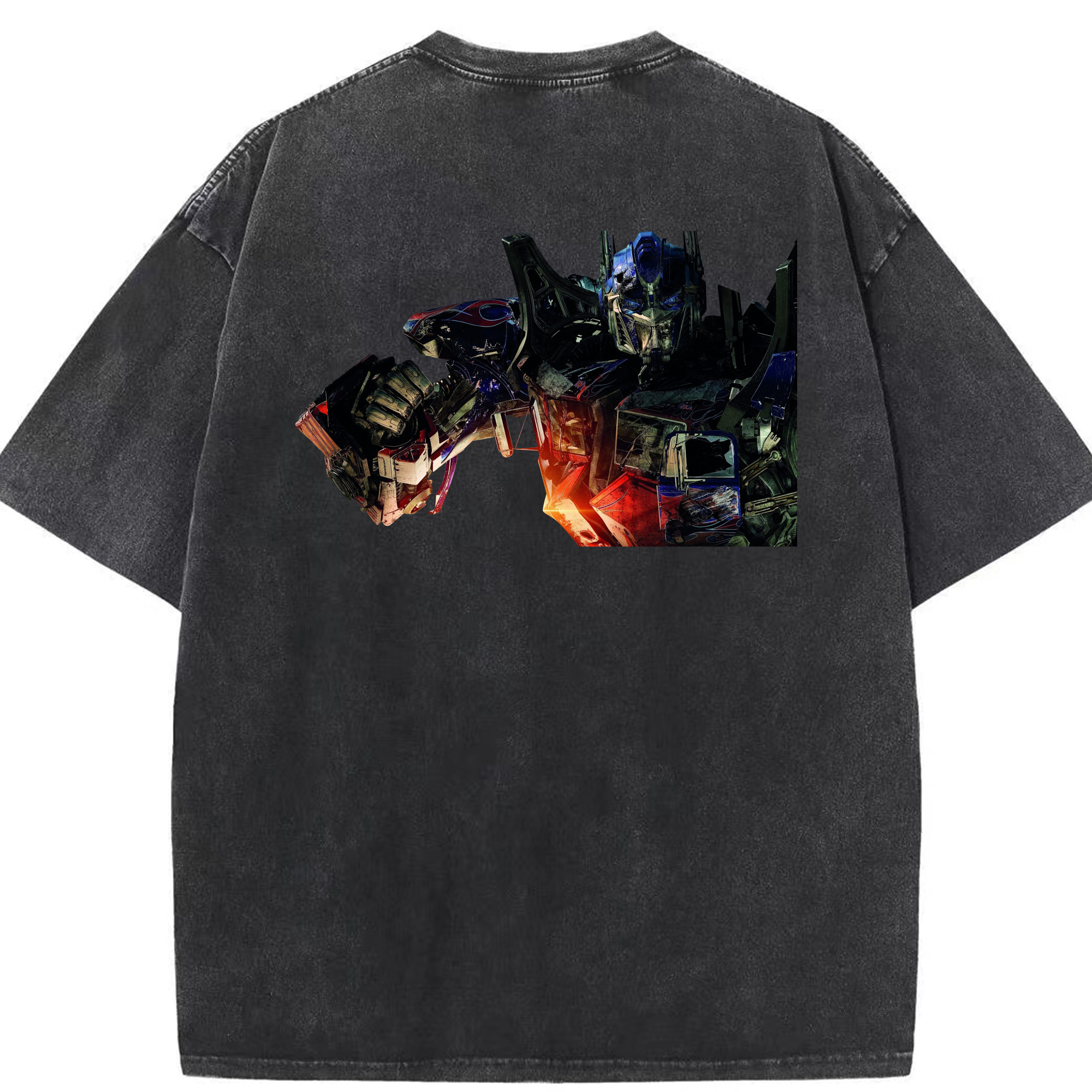 （画像用）  綿100% ヴィンテージ風 半袖Tシャツ（背面プリント）