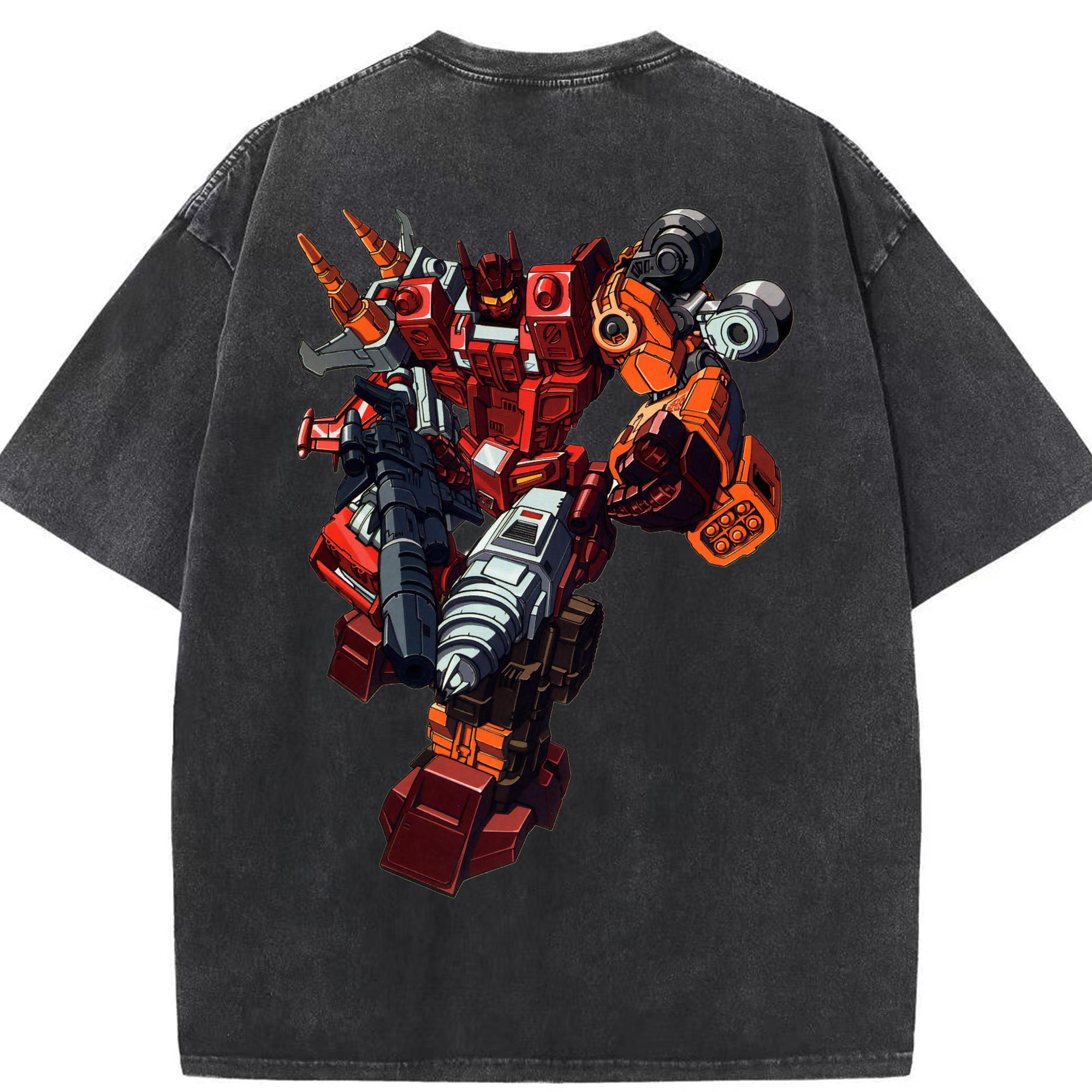 （画像用）  綿100% ヴィンテージ風 半袖Tシャツ（背面プリント）