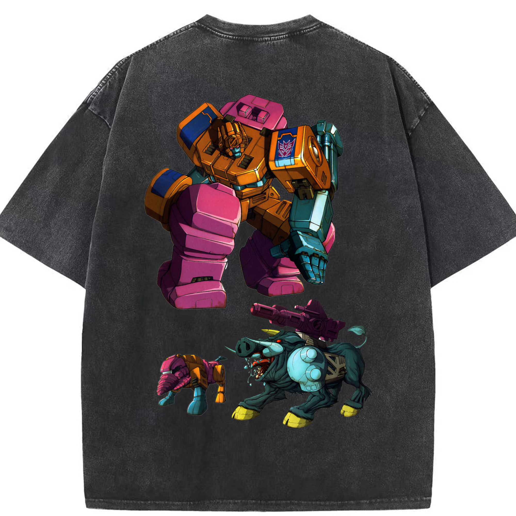 （画像用）  綿100% ヴィンテージ風 半袖Tシャツ（背面プリント）