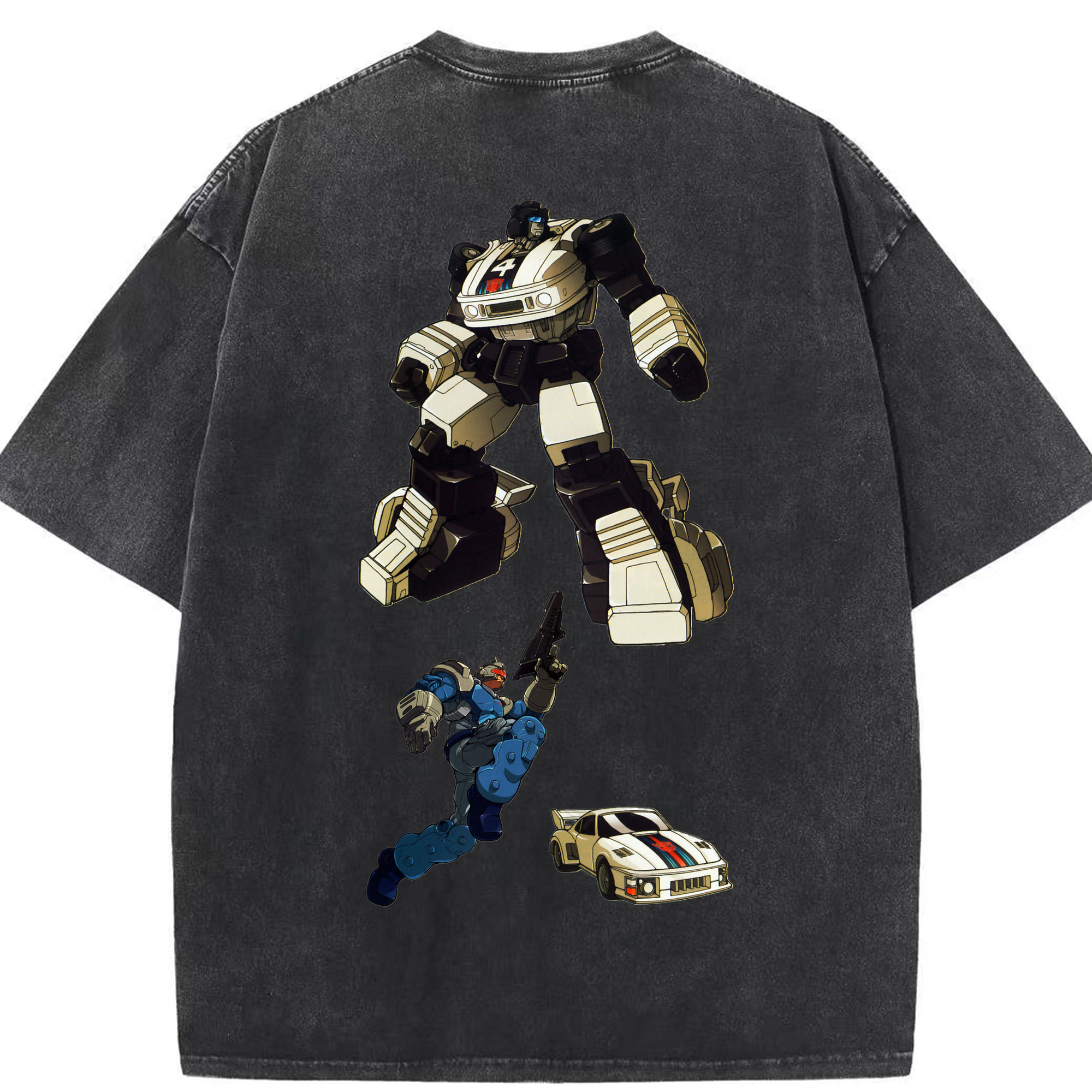 （画像用）  綿100% ヴィンテージ風 半袖Tシャツ（背面プリント）