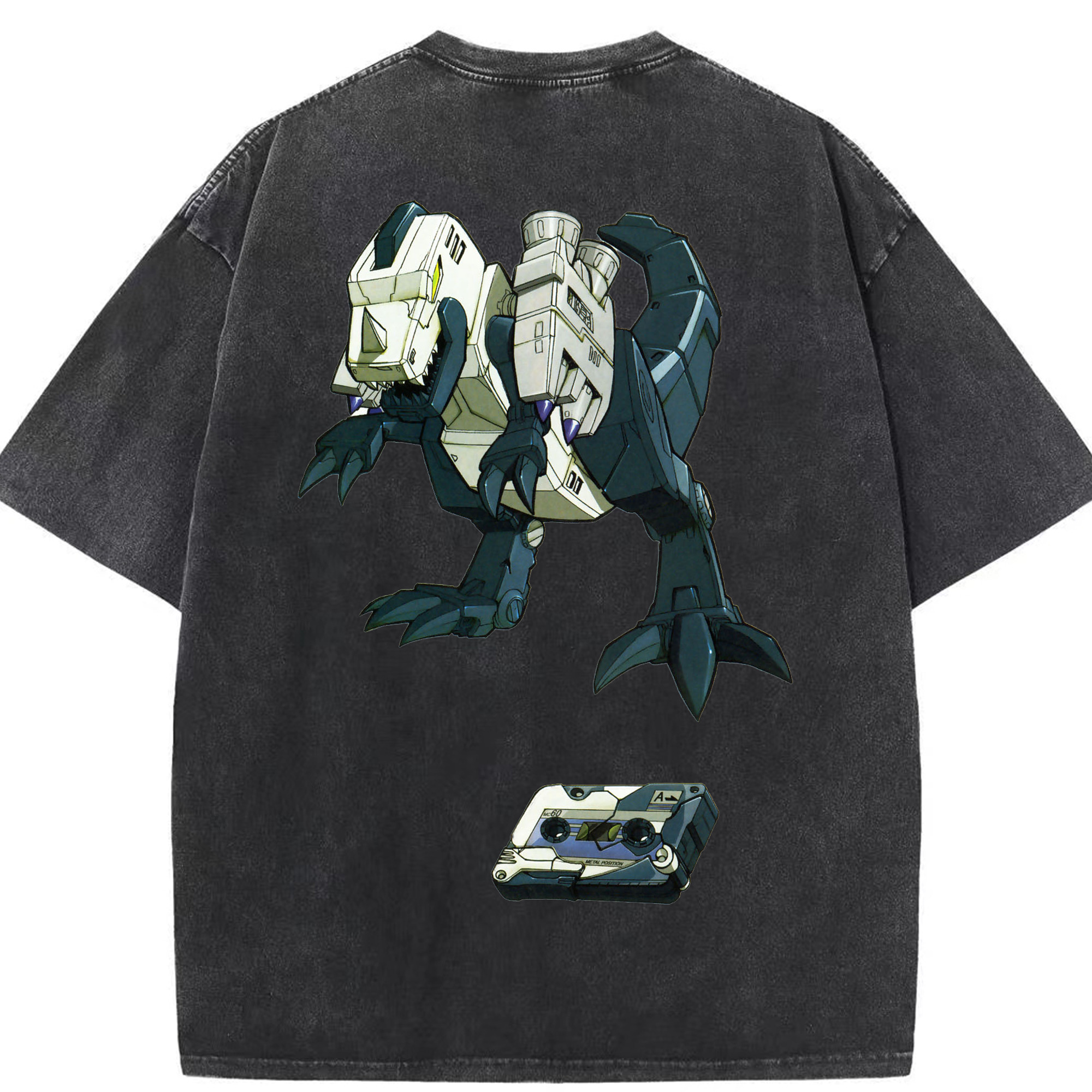 （画像用）  綿100% ヴィンテージ風 半袖Tシャツ（背面プリント）