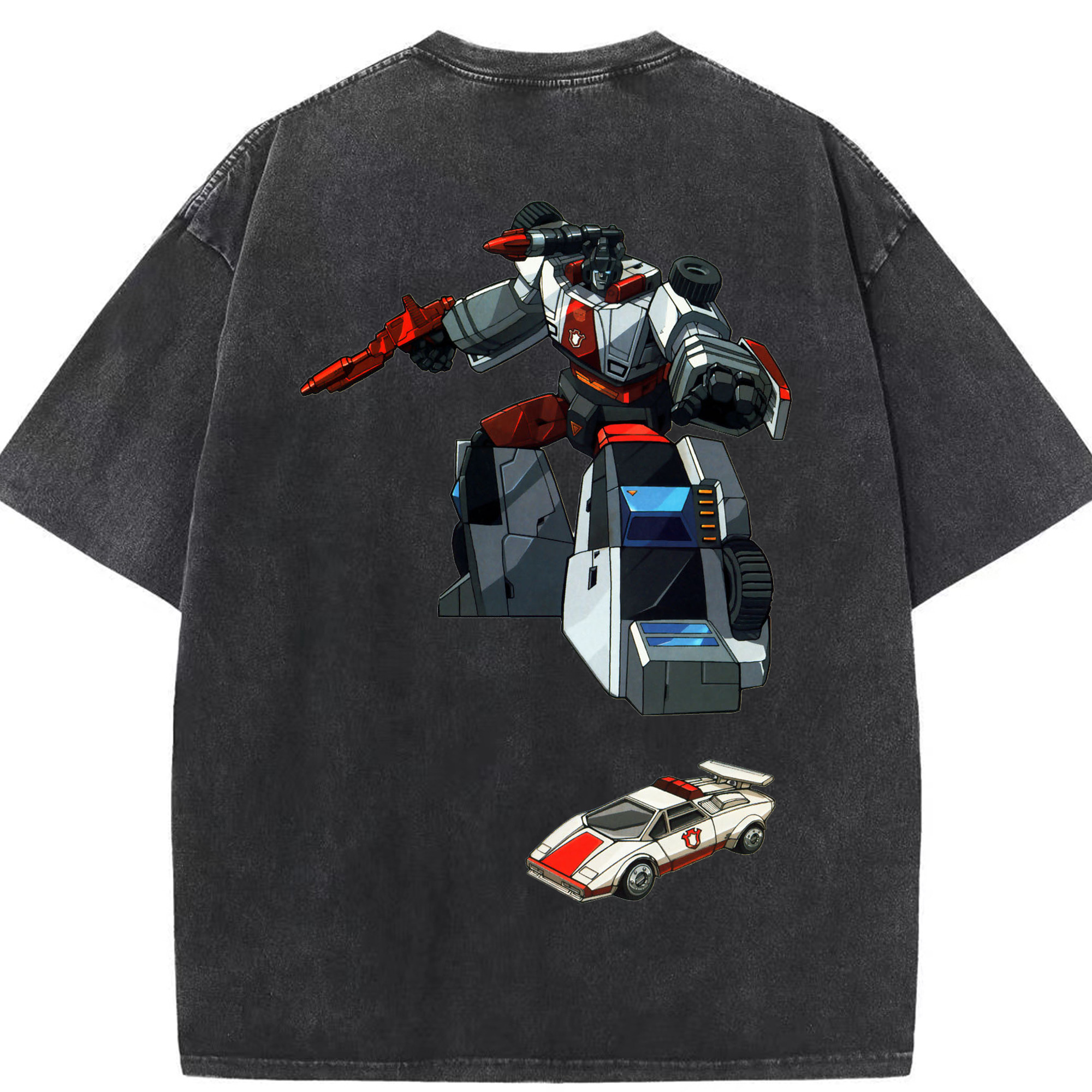 （画像用）  綿100% ヴィンテージ風 半袖Tシャツ（背面プリント）