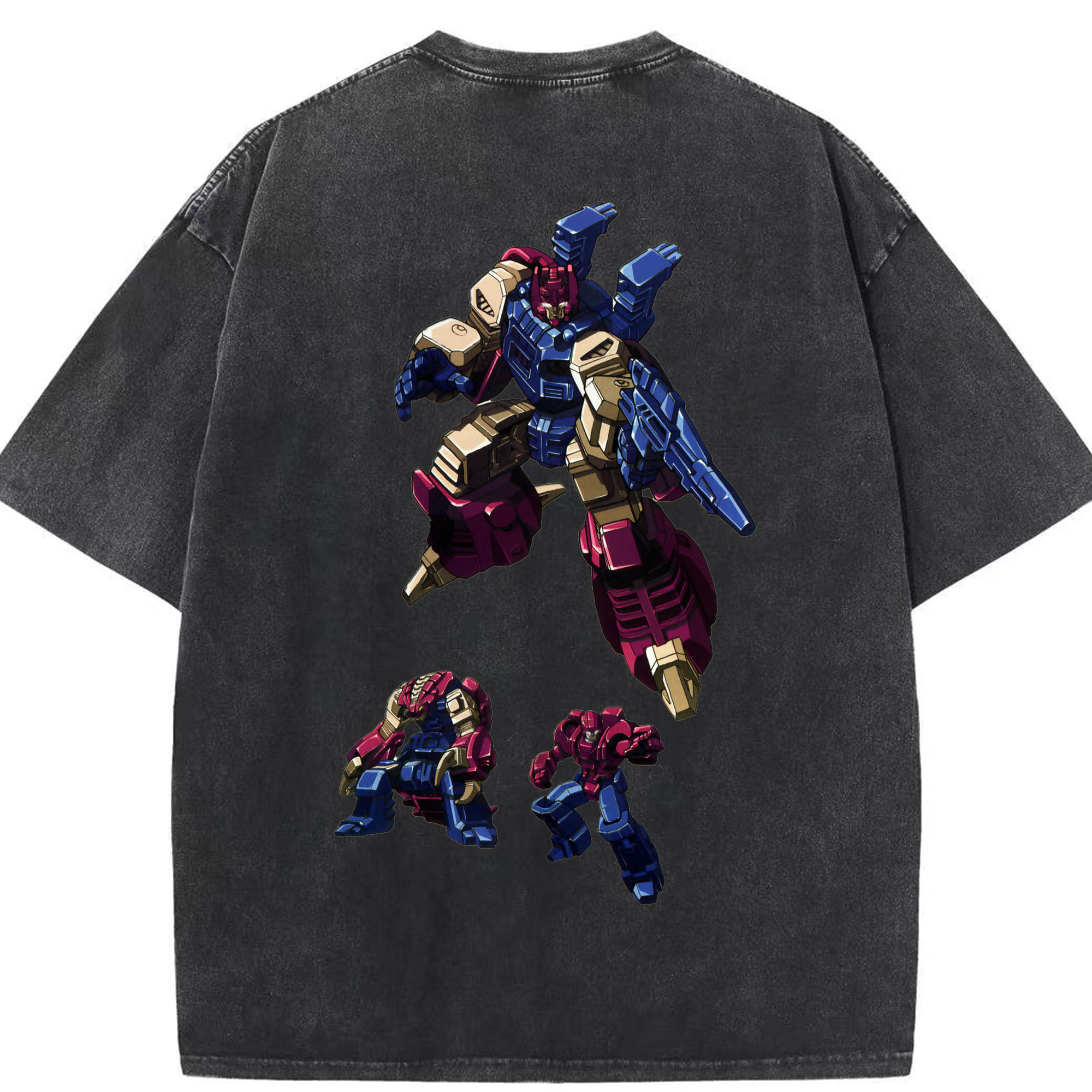（画像用）  綿100% ヴィンテージ風 半袖Tシャツ（背面プリント）