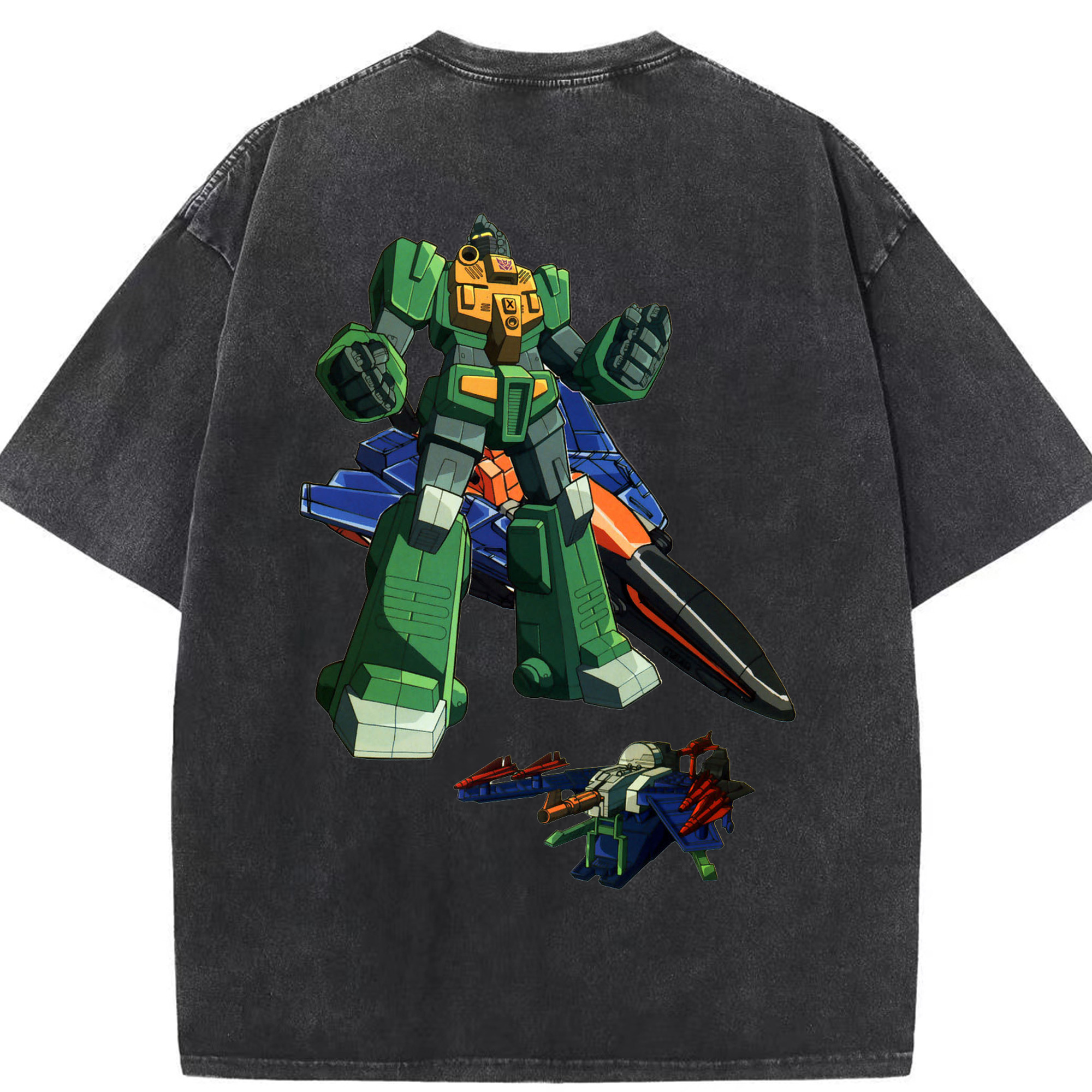 （画像用）  綿100% ヴィンテージ風 半袖Tシャツ（背面プリント）