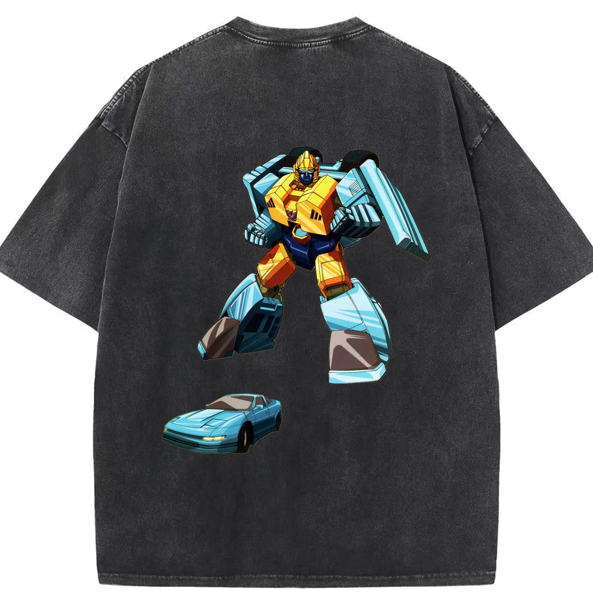 （画像用）  綿100% ヴィンテージ風 半袖Tシャツ（背面プリント）