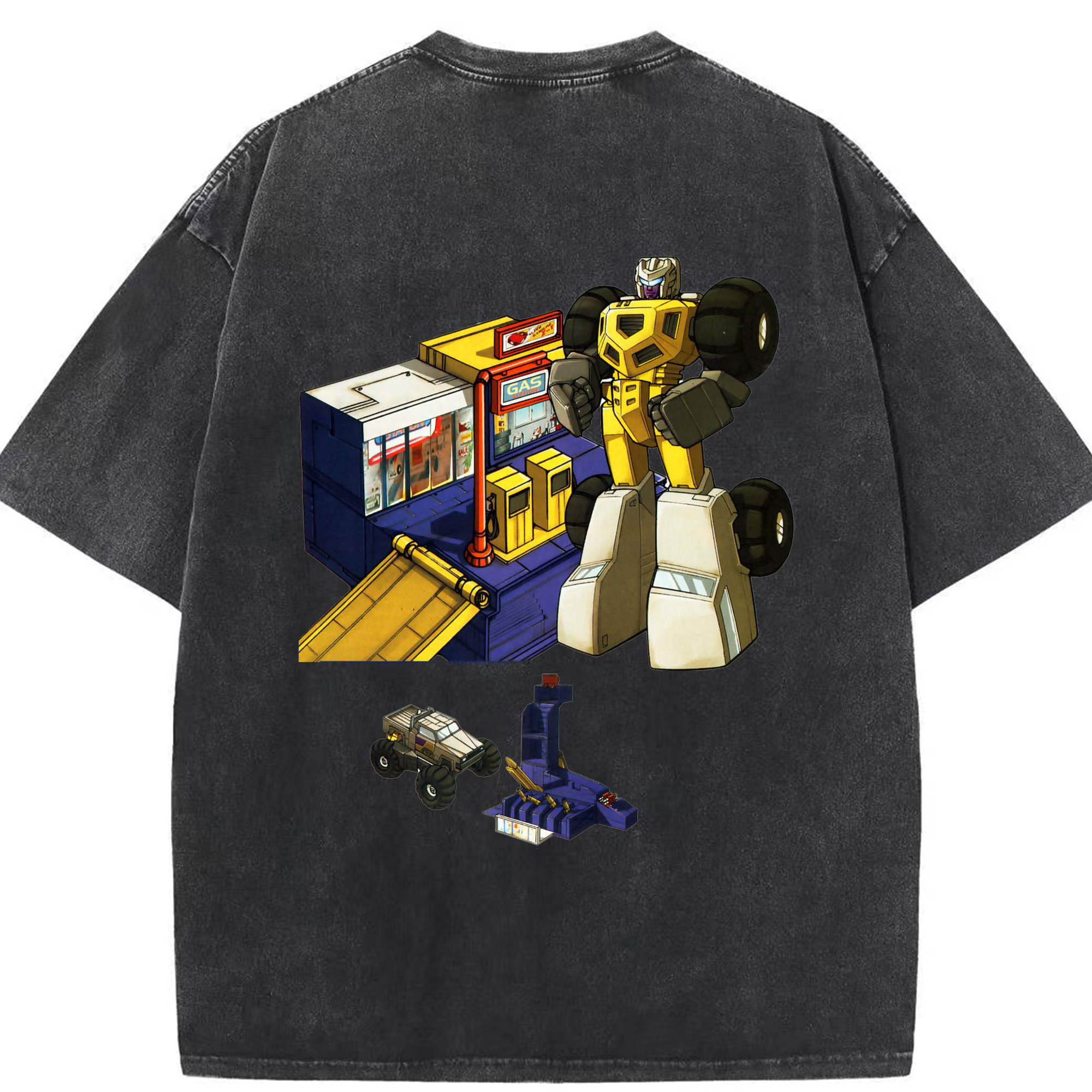 （画像用）  綿100% ヴィンテージ風 半袖Tシャツ（背面プリント）