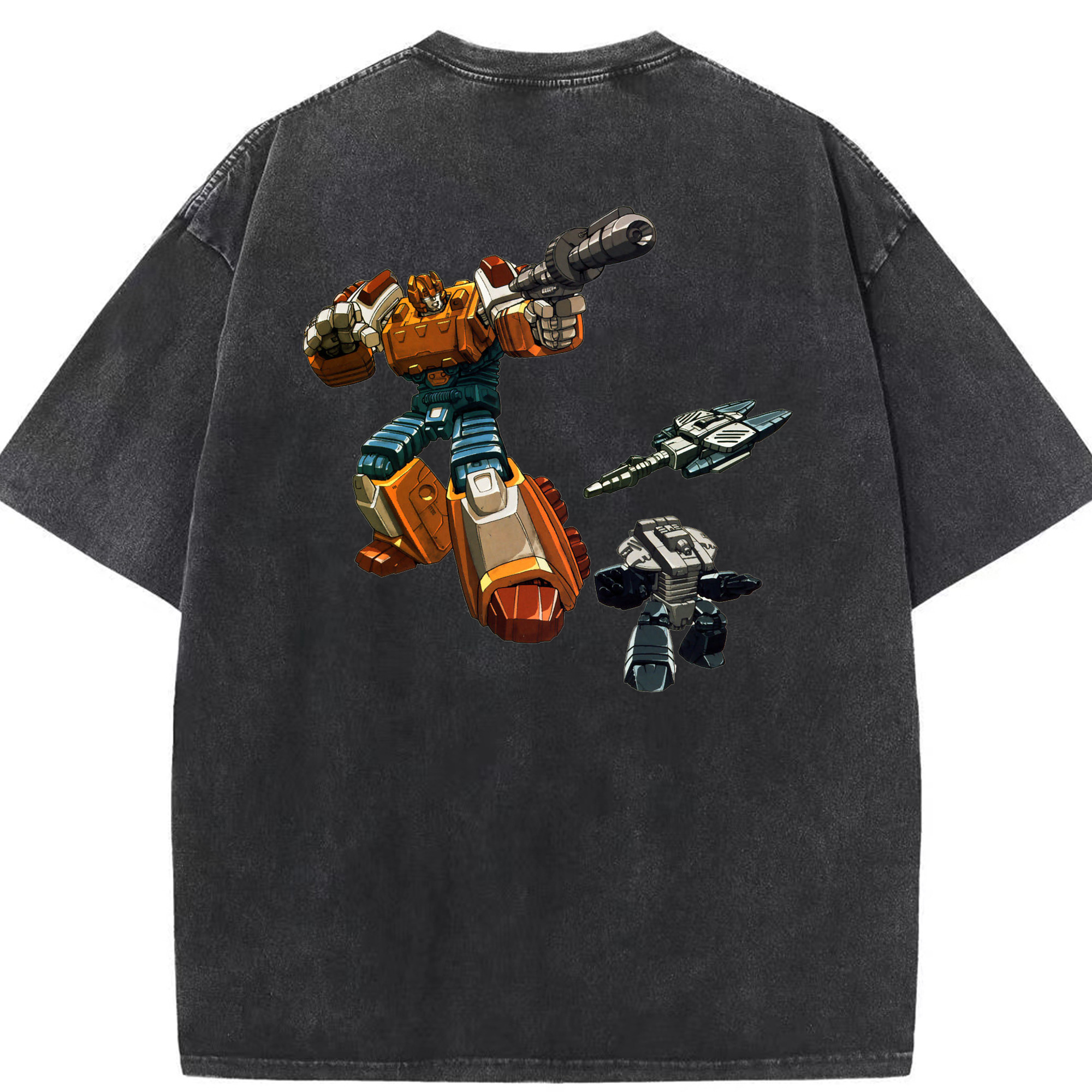（画像用）  綿100% ヴィンテージ風 半袖Tシャツ（背面プリント）