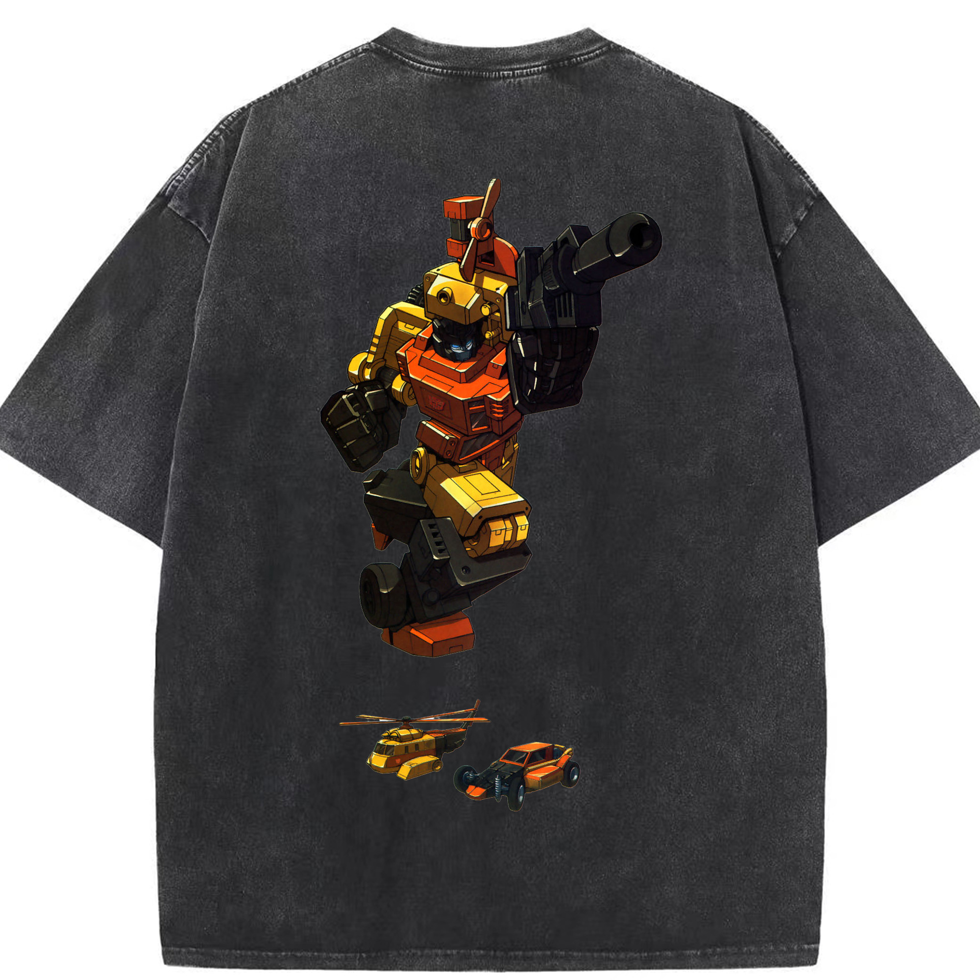 （画像用）  綿100% ヴィンテージ風 半袖Tシャツ（背面プリント）