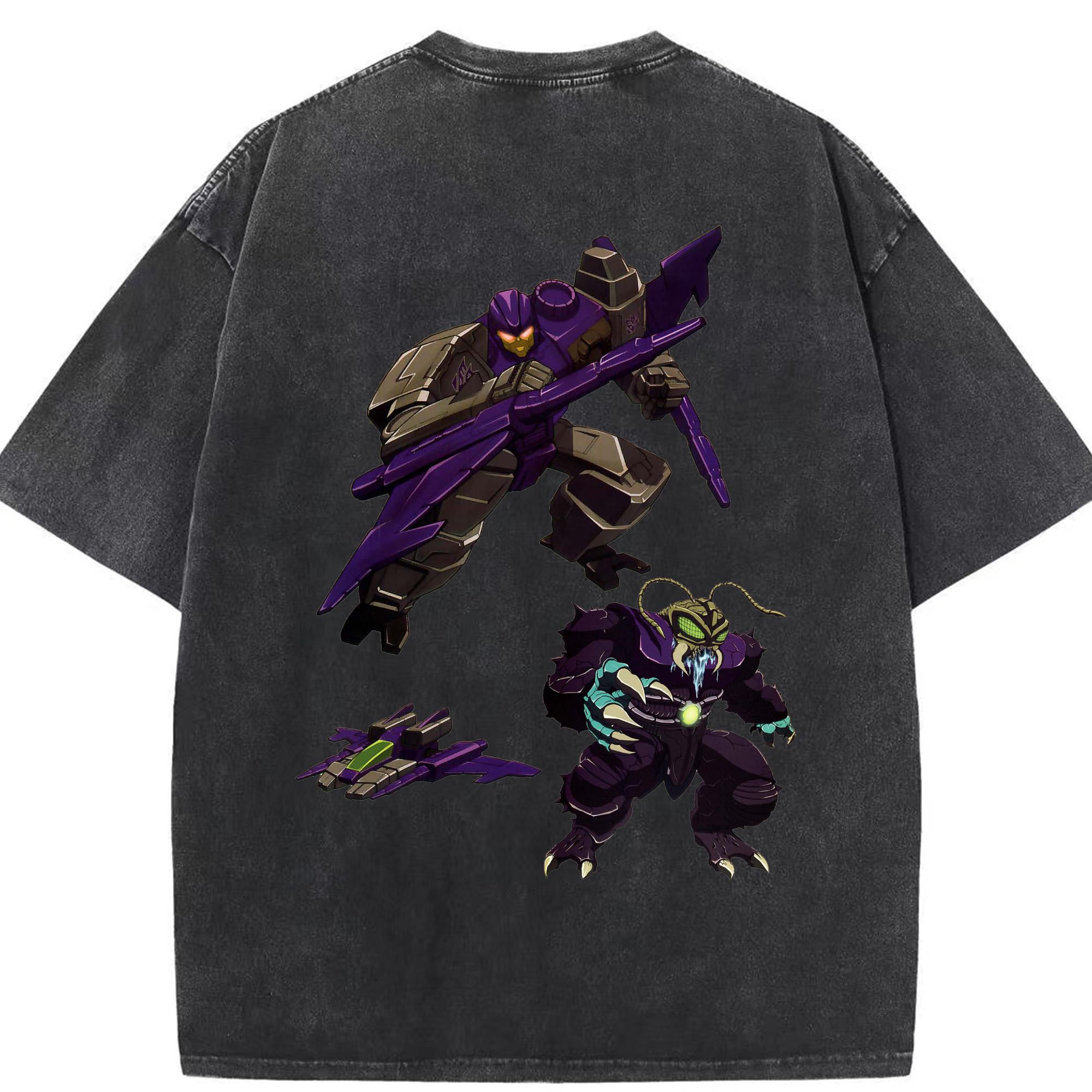 （画像用）  綿100% ヴィンテージ風 半袖Tシャツ（背面プリント）