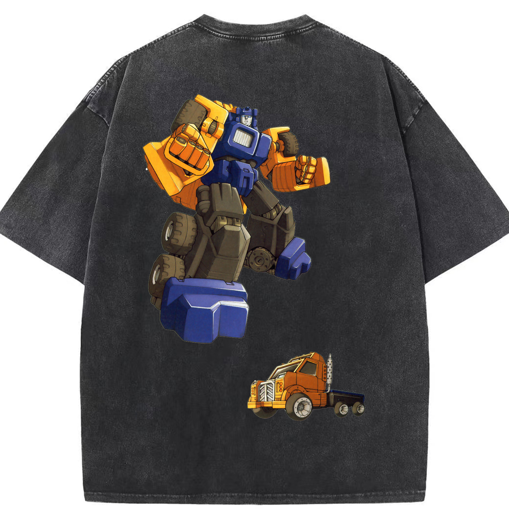 （画像用）  綿100% ヴィンテージ風 半袖Tシャツ（背面プリント）