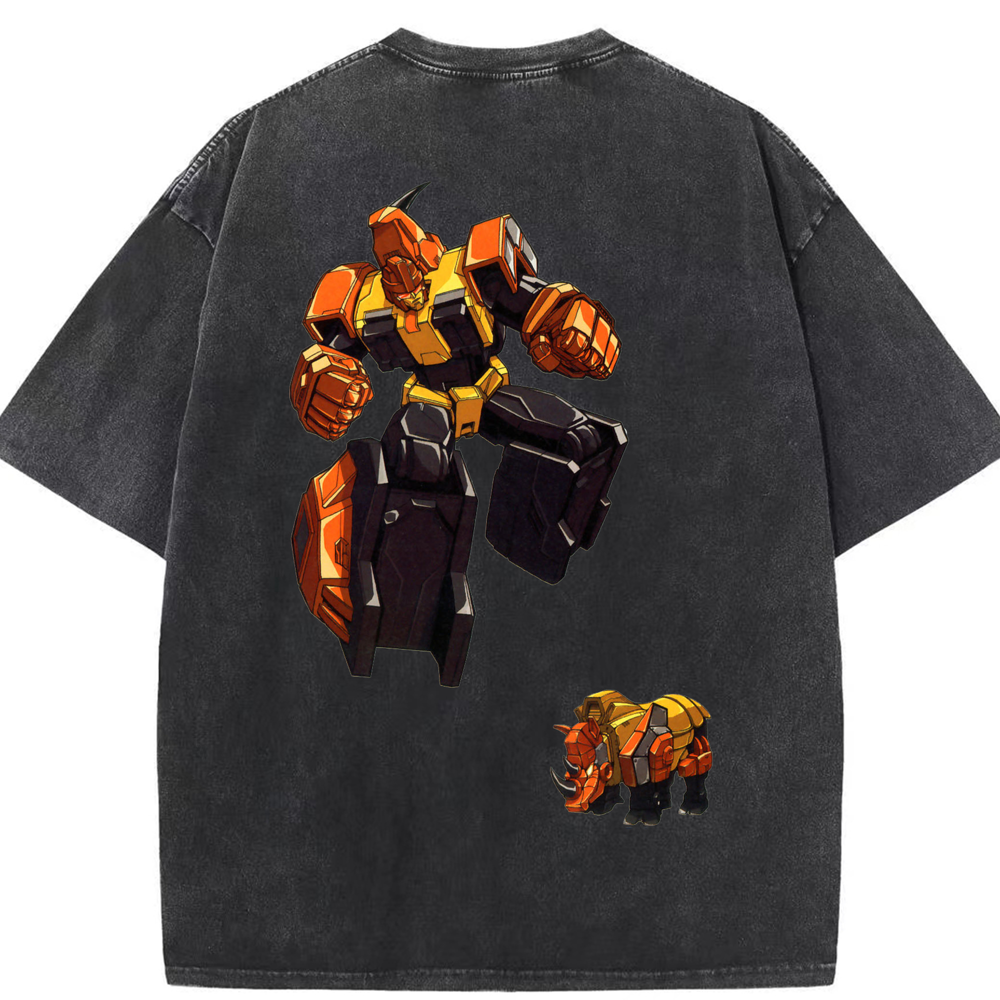 （画像用）  綿100% ヴィンテージ風 半袖Tシャツ（背面プリント）