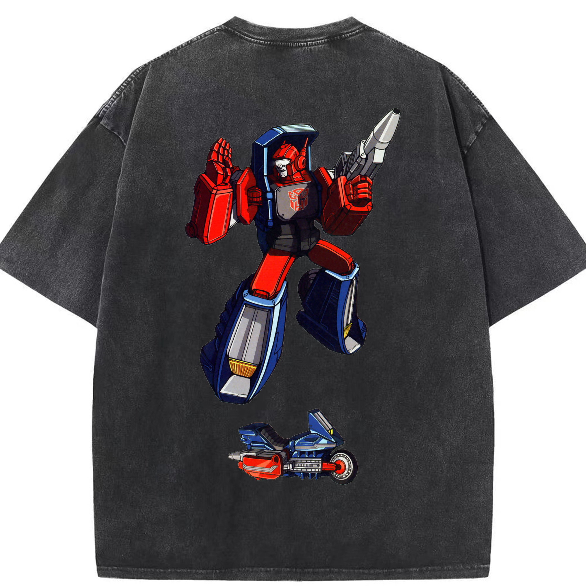 （画像用）  綿100% ヴィンテージ風 半袖Tシャツ（背面プリント）