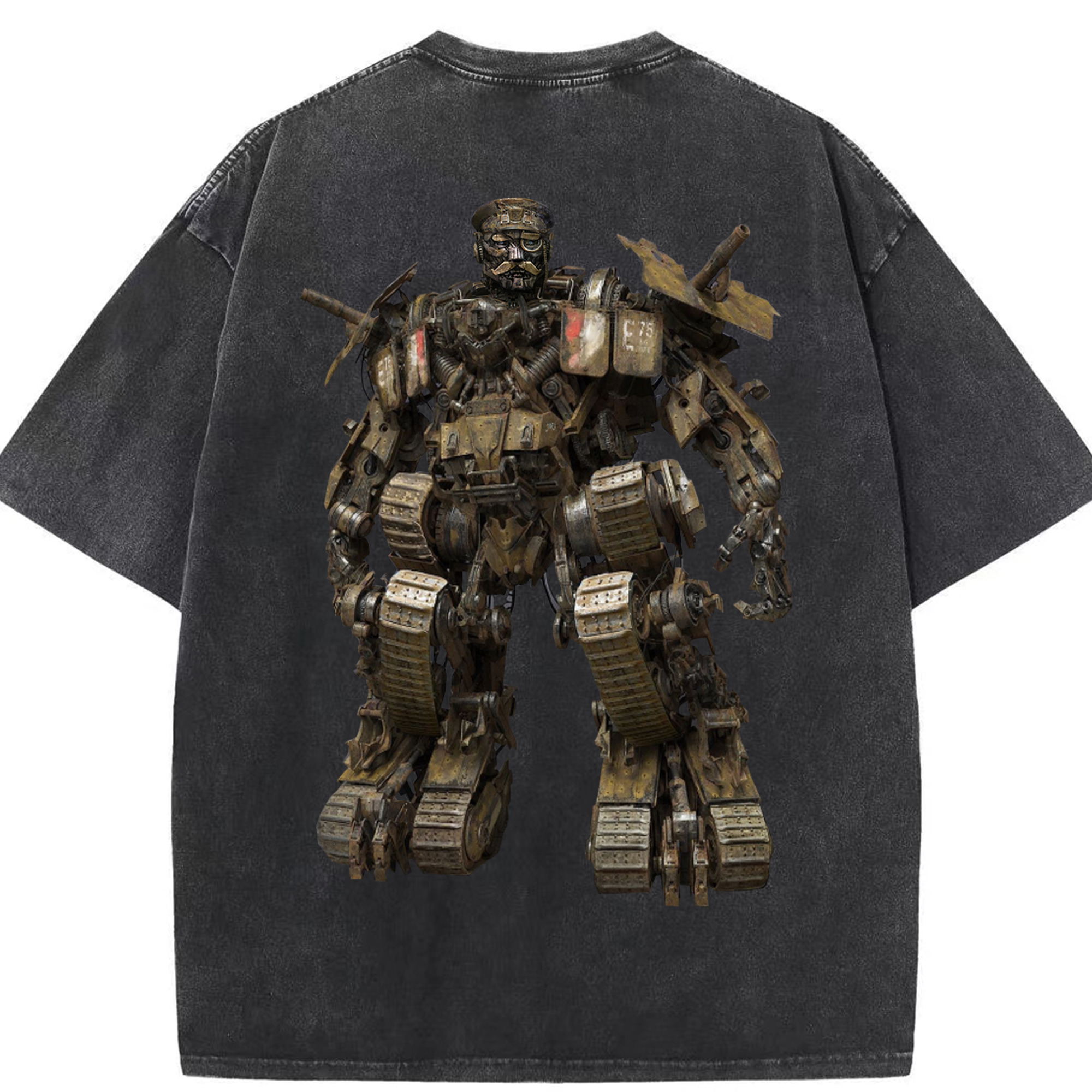 （画像用）  綿100% ヴィンテージ風 半袖Tシャツ（背面プリント）
