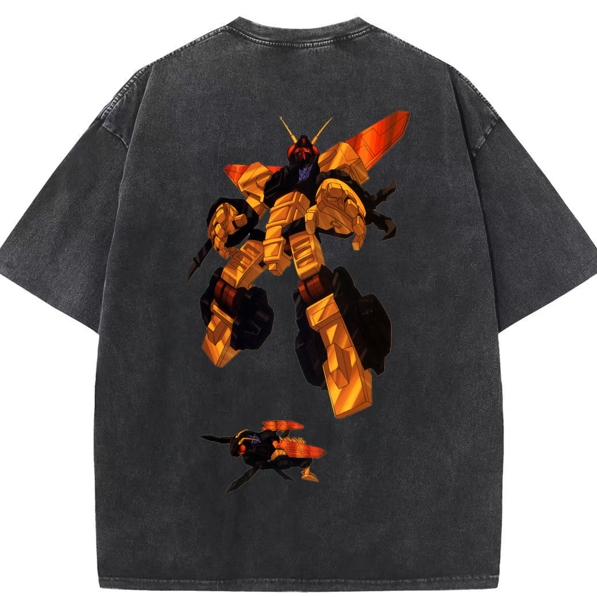 （画像用）  綿100% ヴィンテージ風 半袖Tシャツ（背面プリント）