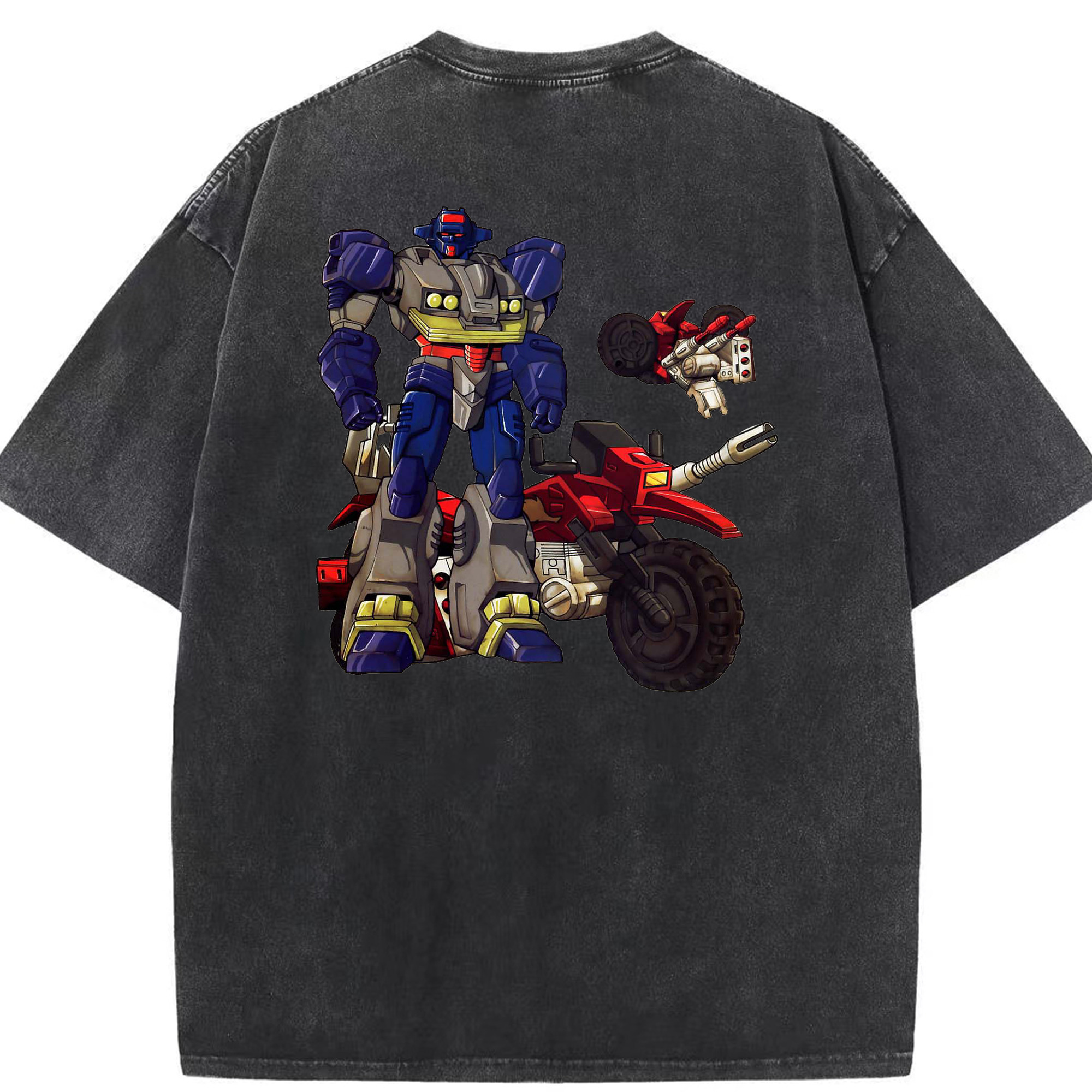 （画像用）  綿100% ヴィンテージ風 半袖Tシャツ（背面プリント）