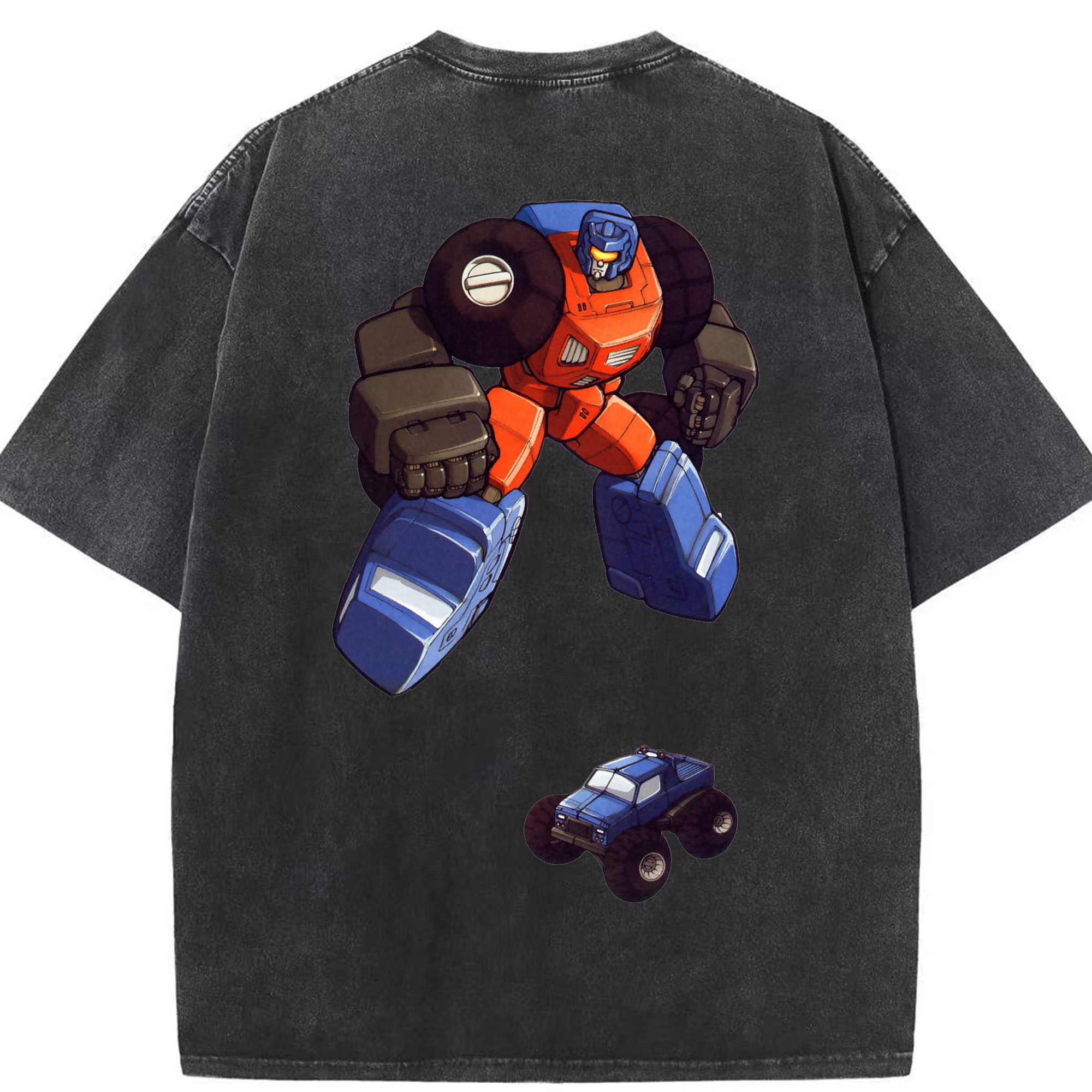 （画像用）  綿100% ヴィンテージ風 半袖Tシャツ（背面プリント）