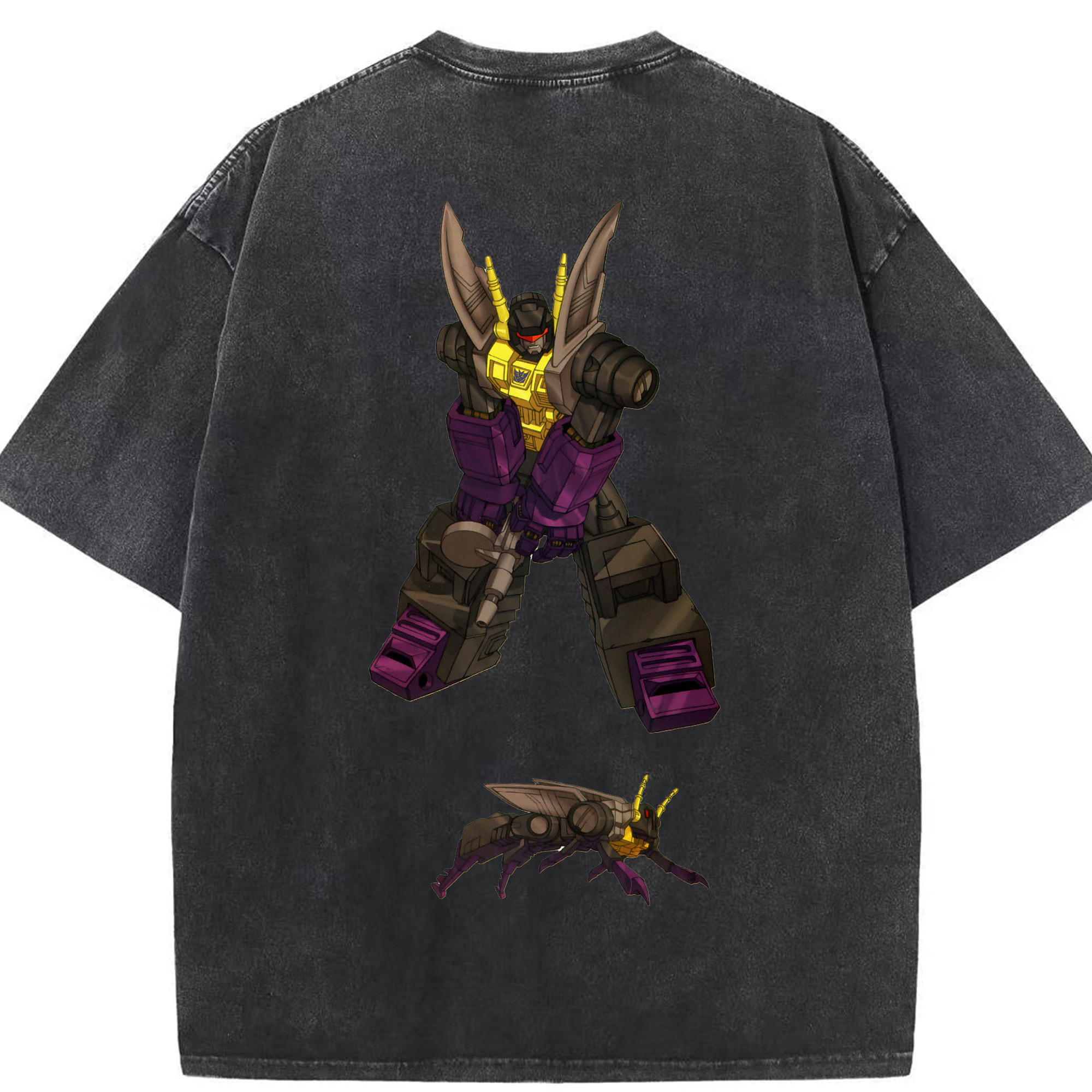 （画像用）  綿100% ヴィンテージ風 半袖Tシャツ（背面プリント）