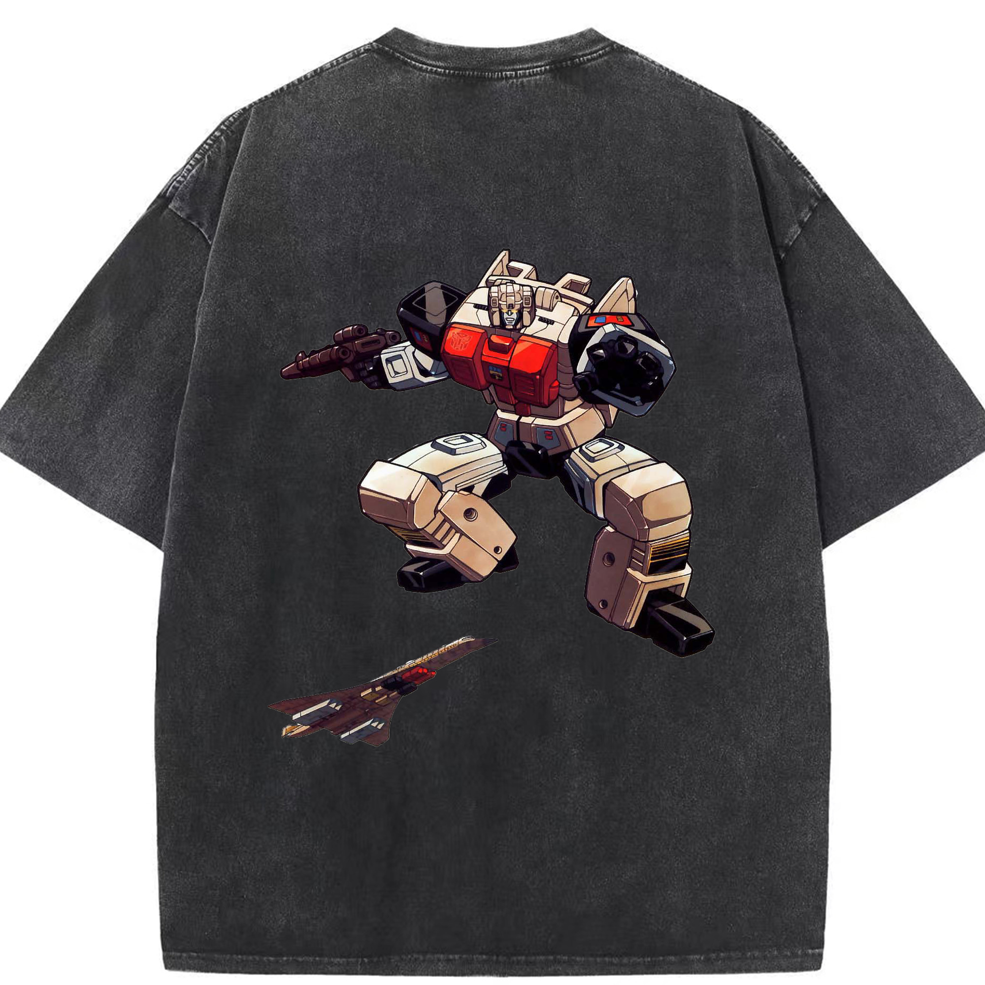 （画像用）  綿100% ヴィンテージ風 半袖Tシャツ（背面プリント）