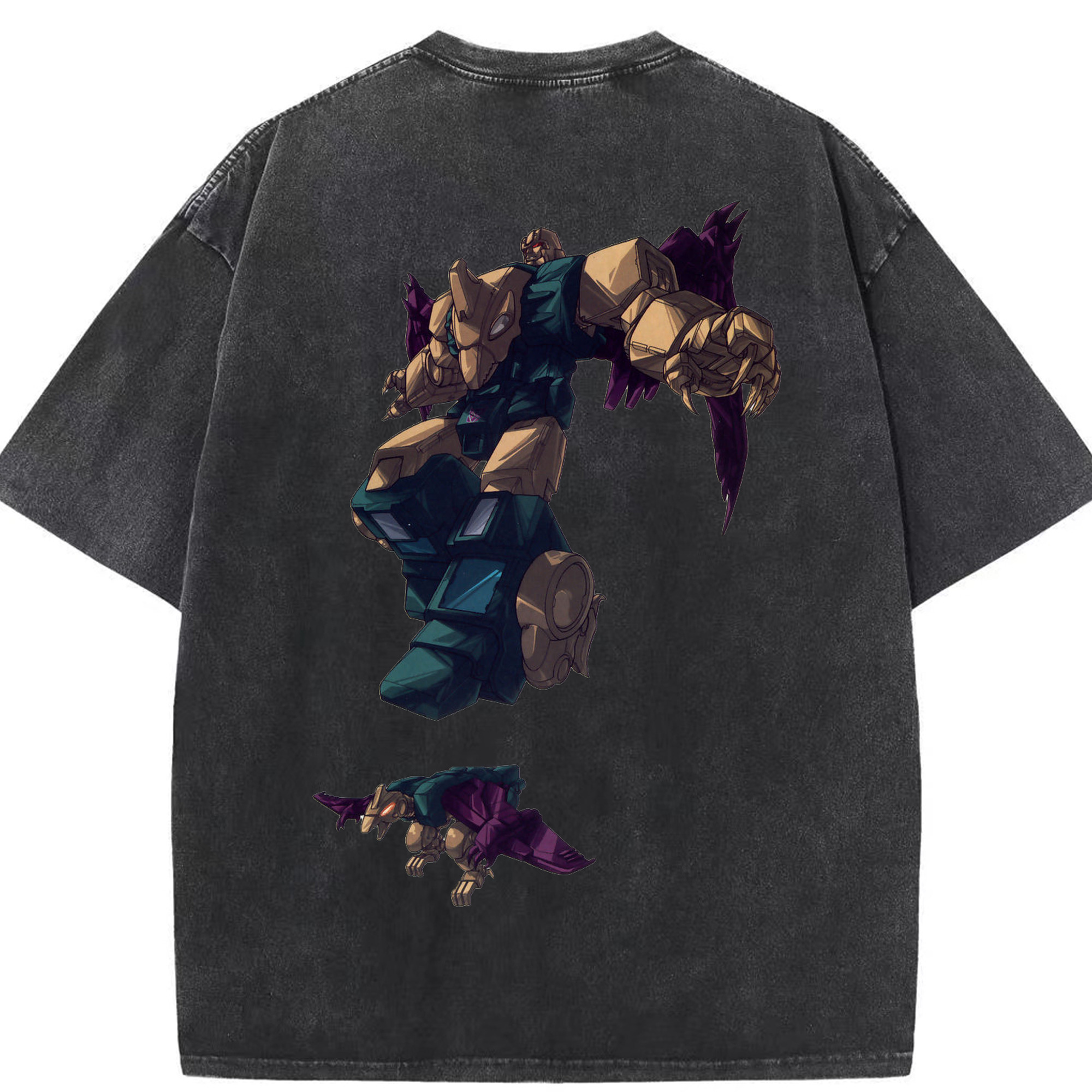 （画像用）  綿100% ヴィンテージ風 半袖Tシャツ（背面プリント）
