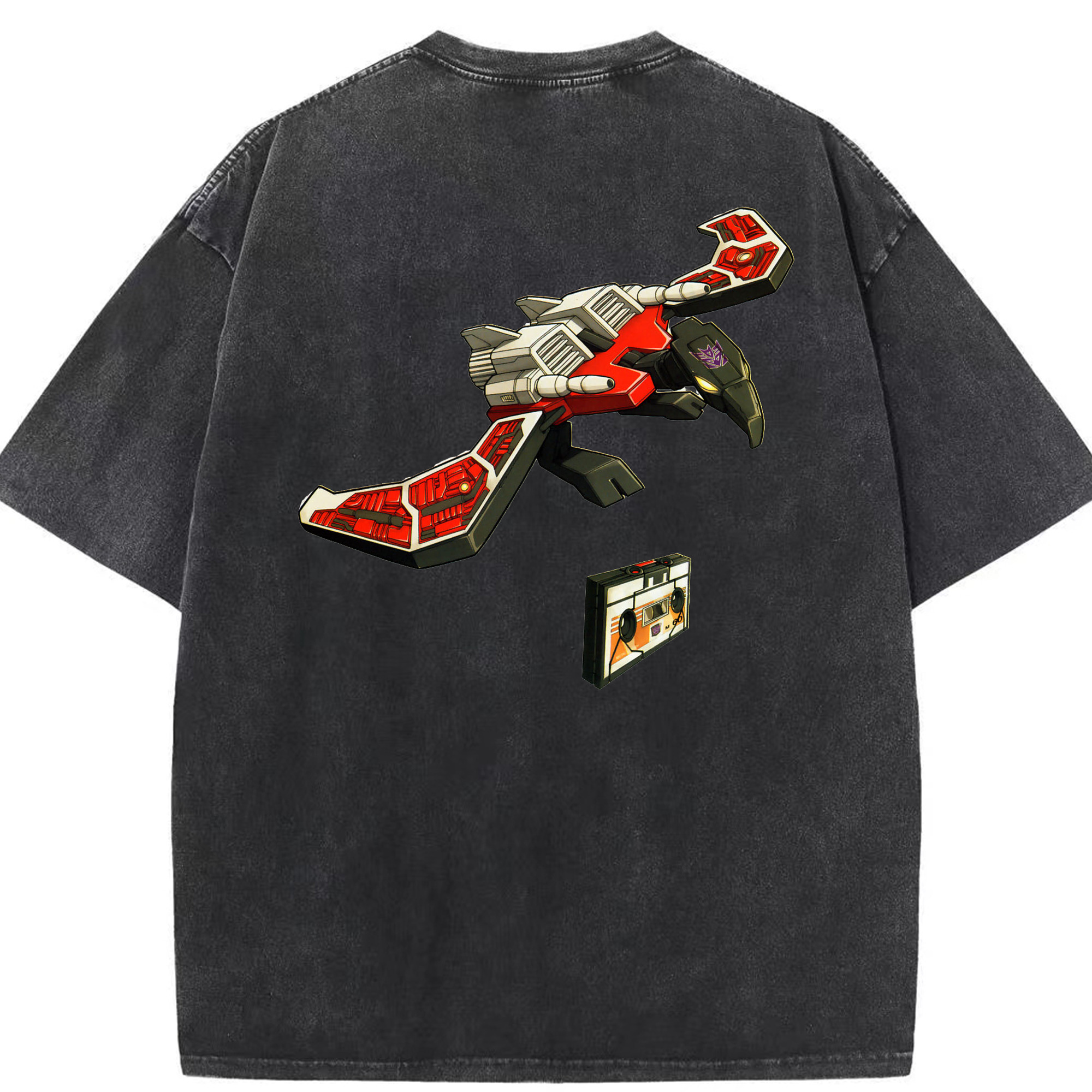 （画像用）  綿100% ヴィンテージ風 半袖Tシャツ（背面プリント）