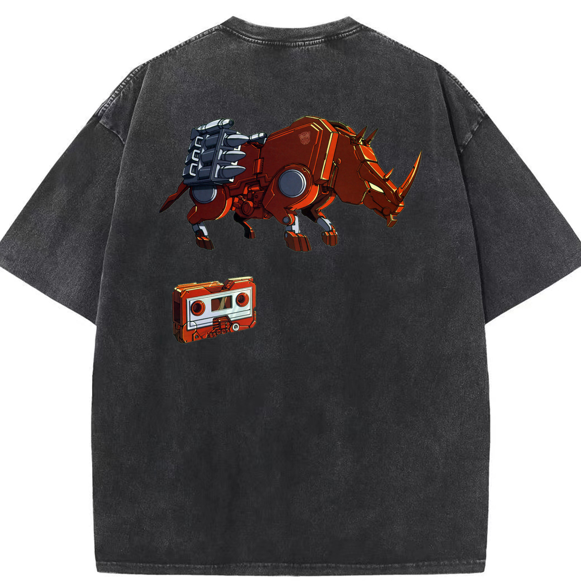 （画像用）  綿100% ヴィンテージ風 半袖Tシャツ（背面プリント）