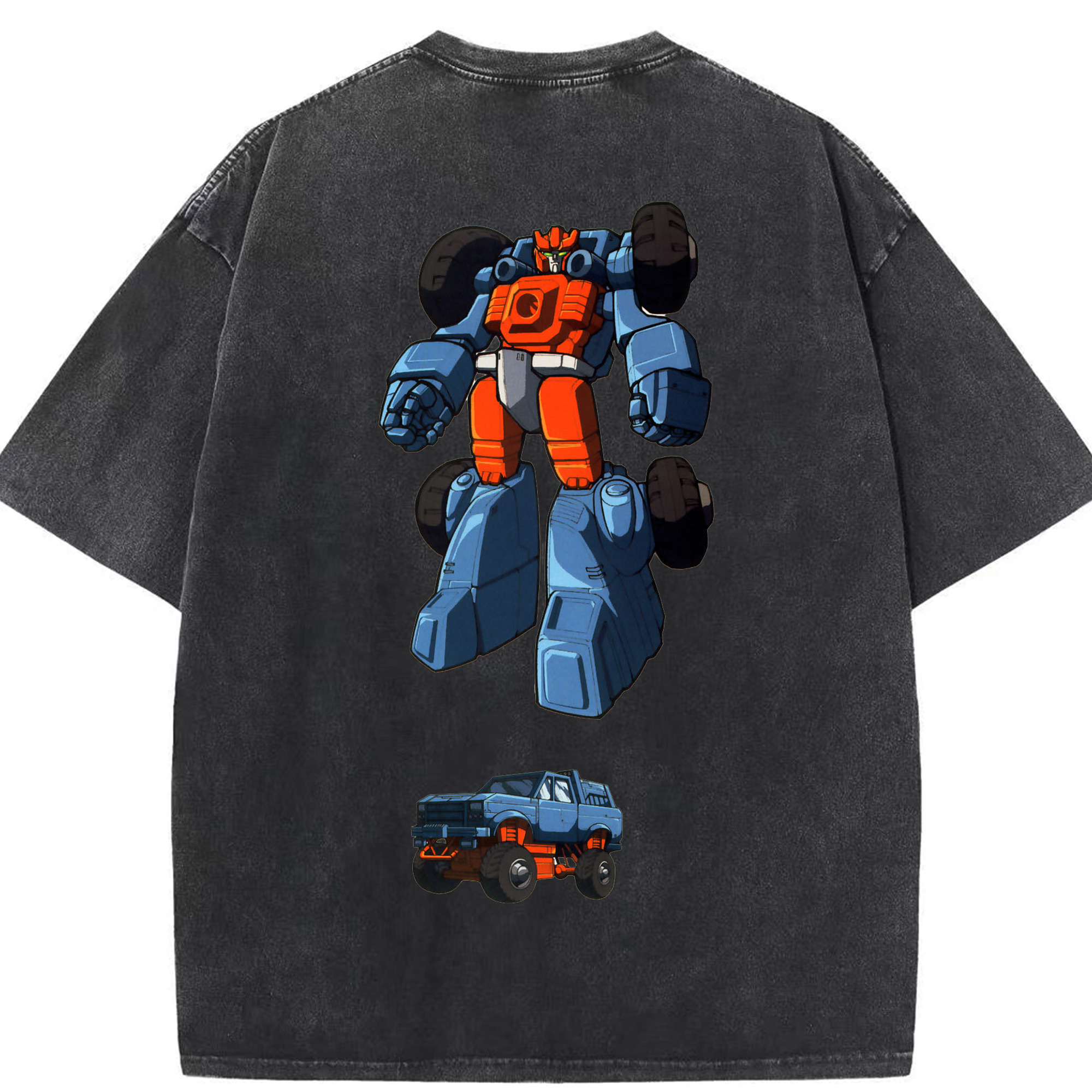 （画像用）  綿100% ヴィンテージ風 半袖Tシャツ（背面プリント）