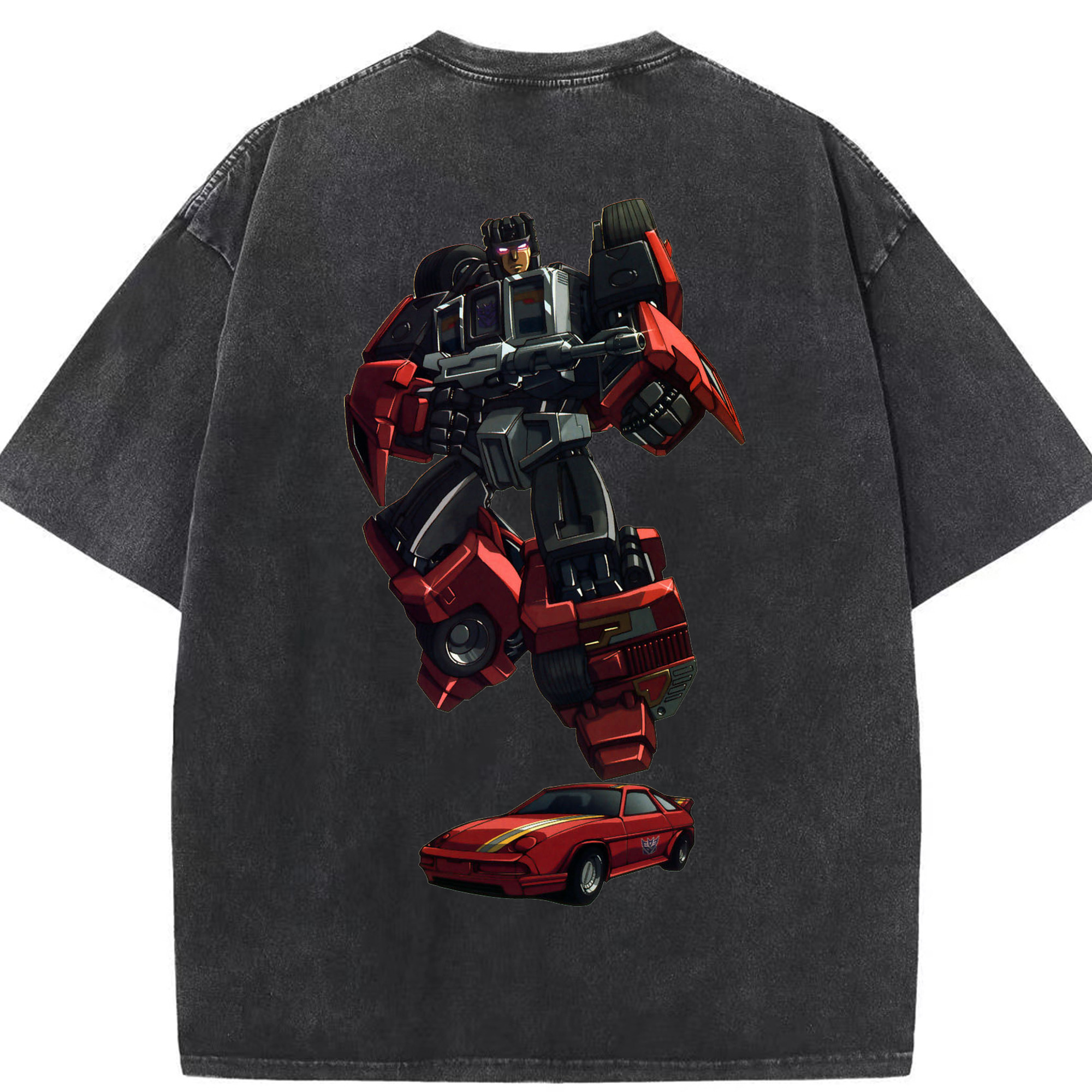 （画像用）  綿100% ヴィンテージ風 半袖Tシャツ（背面プリント）