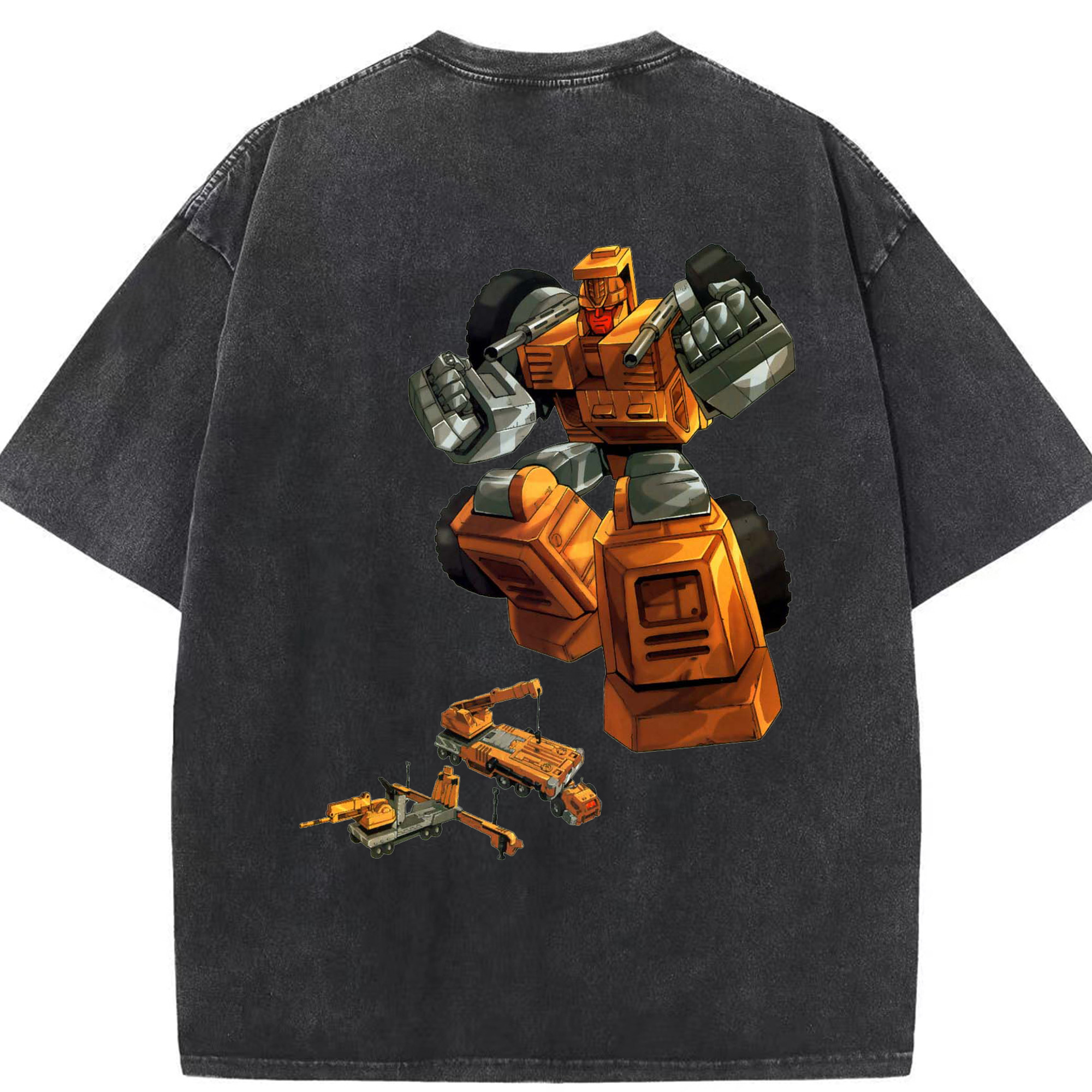 （画像用）  綿100% ヴィンテージ風 半袖Tシャツ（背面プリント）
