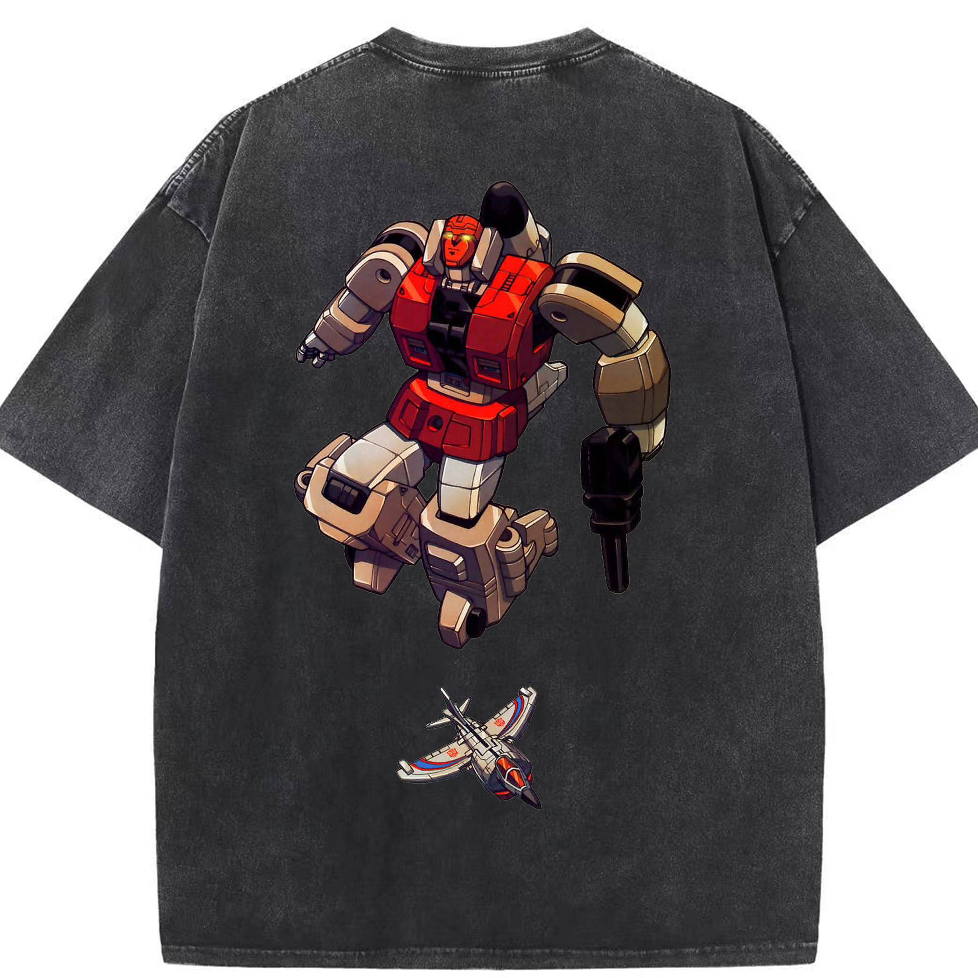 （画像用）  綿100% ヴィンテージ風 半袖Tシャツ（背面プリント）
