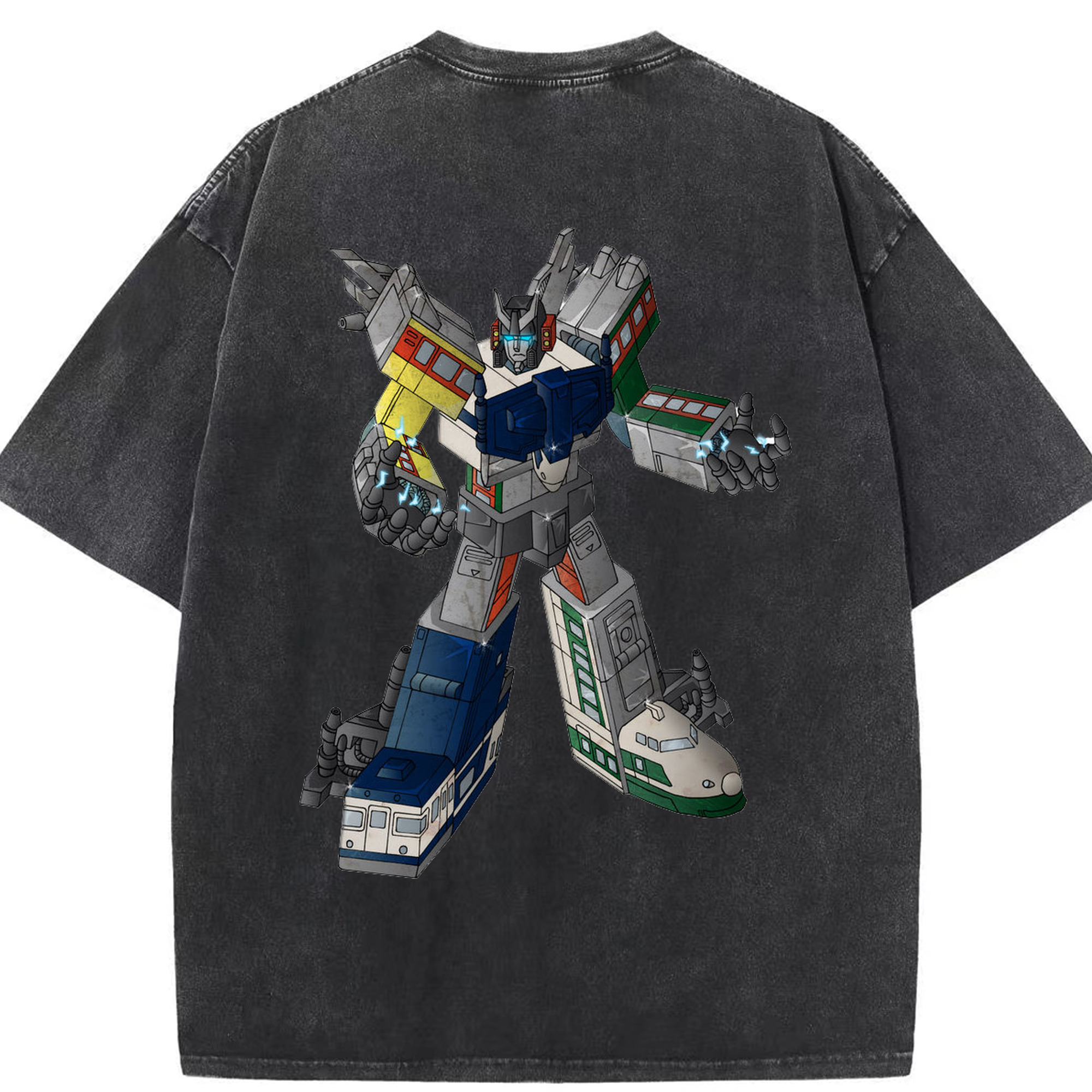 （画像用）  綿100% ヴィンテージ風 半袖Tシャツ（背面プリント）