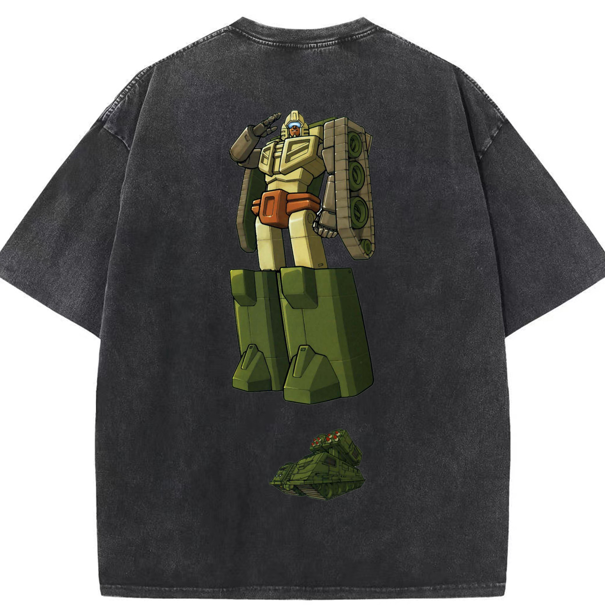 （画像用）  綿100% ヴィンテージ風 半袖Tシャツ（背面プリント）