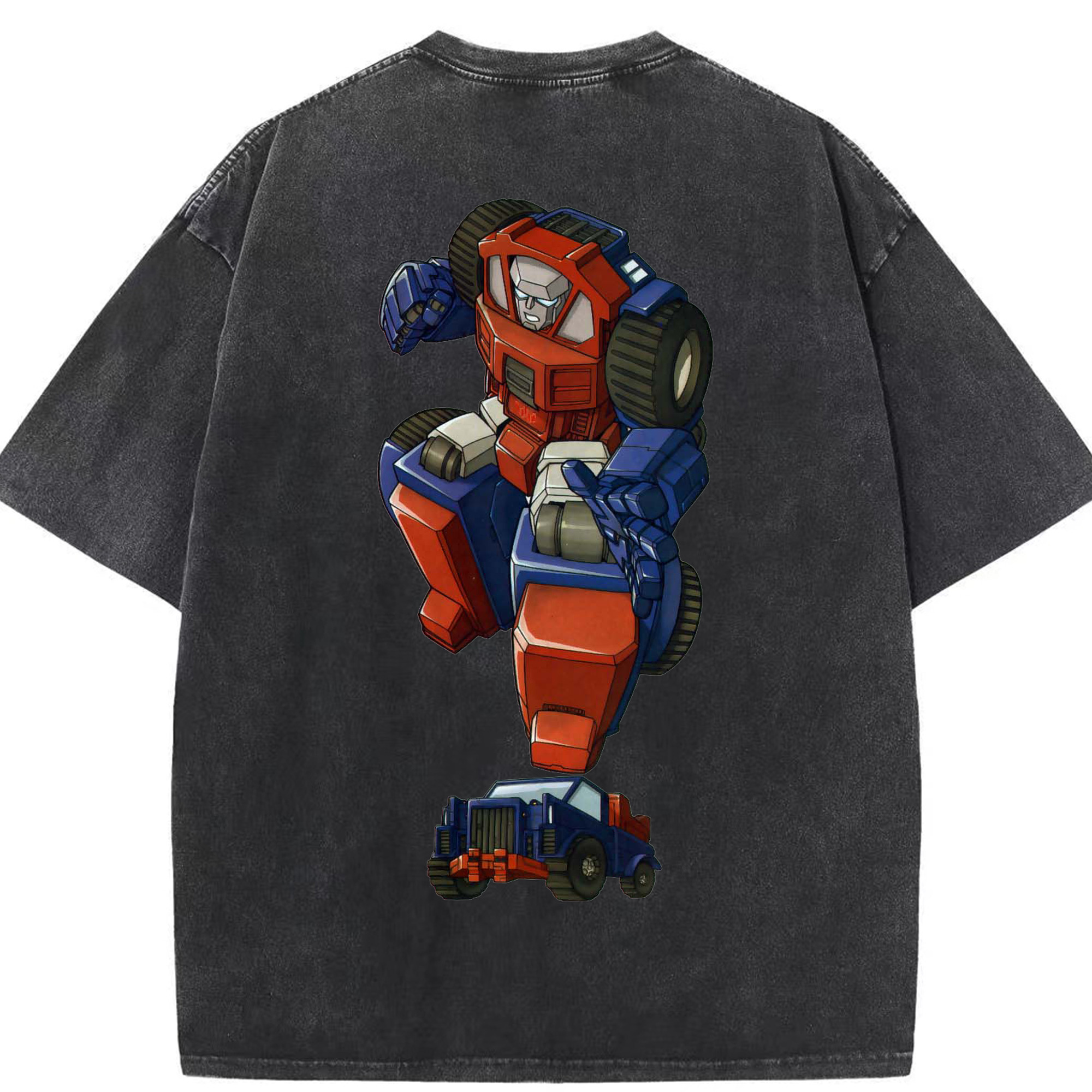 （画像用）  綿100% ヴィンテージ風 半袖Tシャツ（背面プリント）